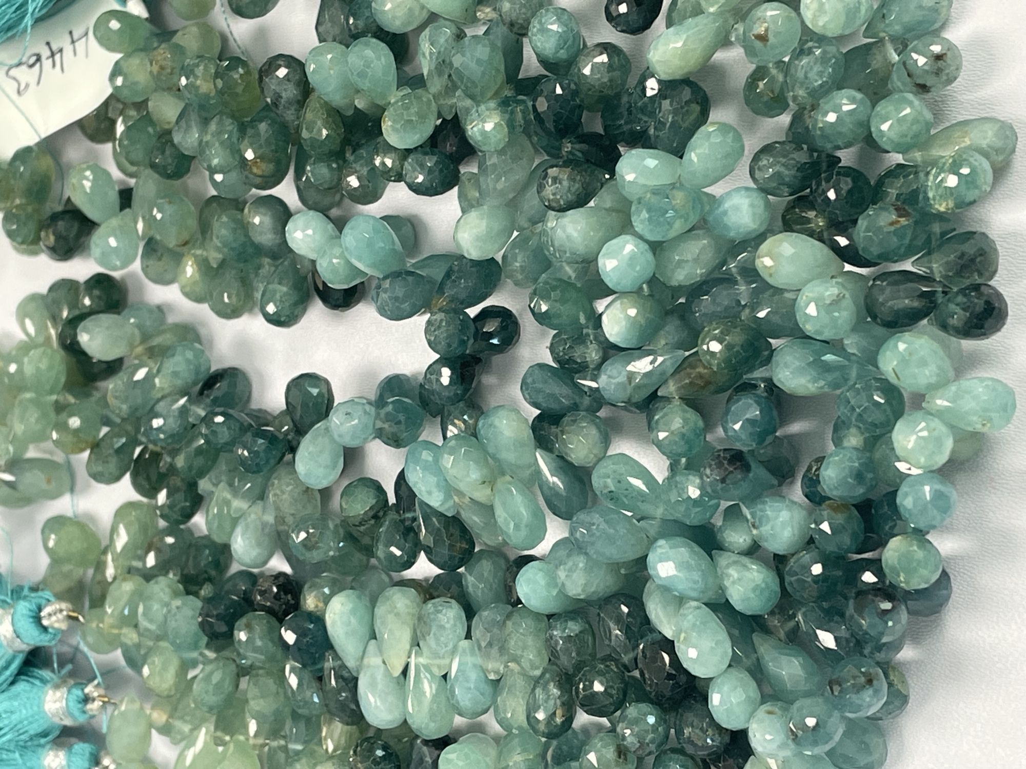 Shaded Grandidierite Drop Faceted