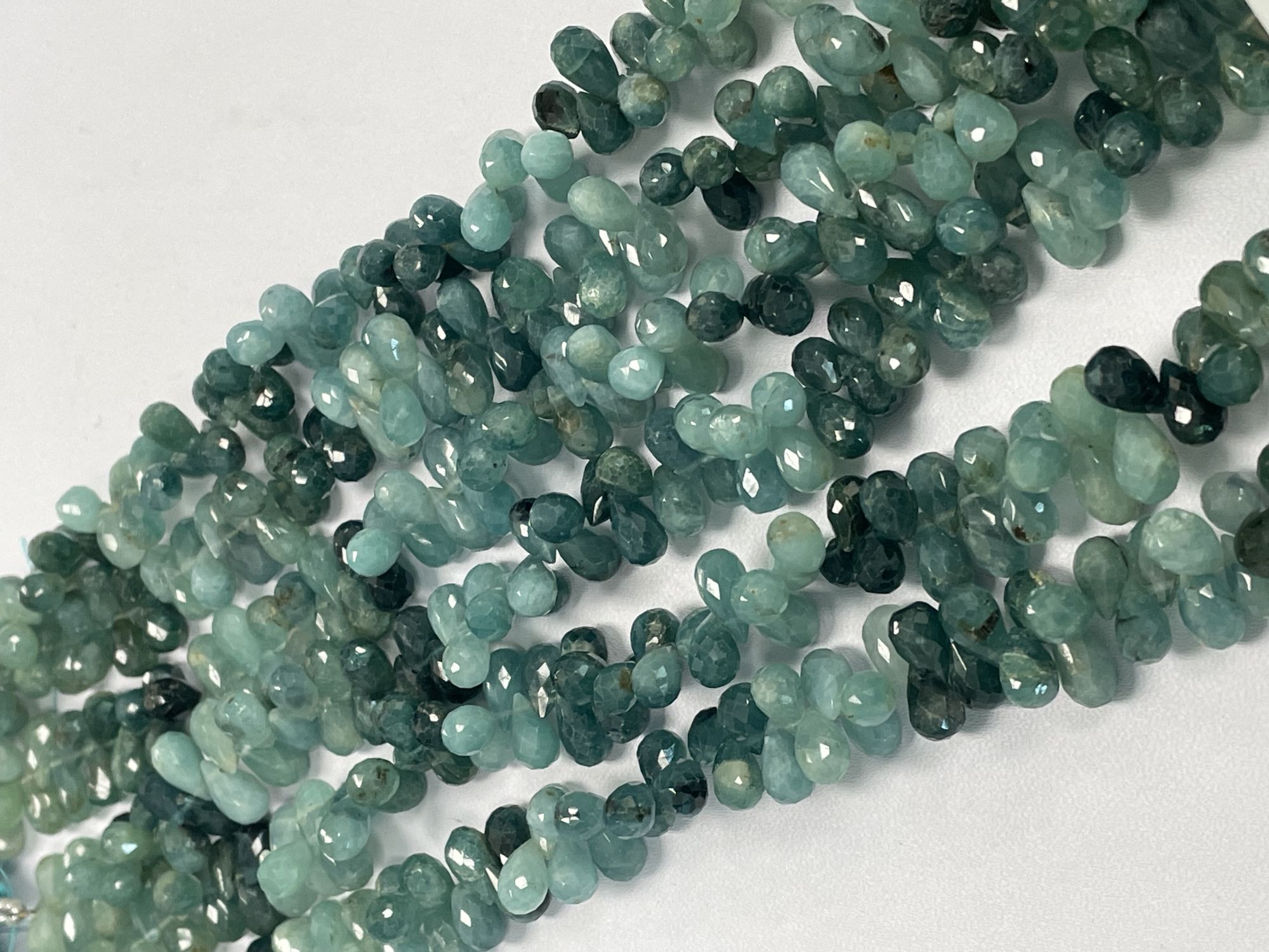 Shaded Grandidierite Drop Faceted