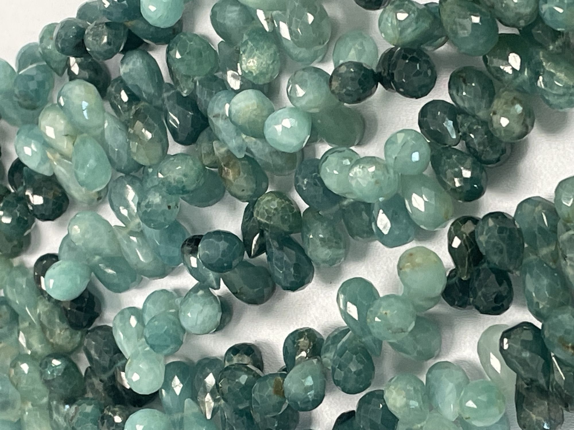 Shaded Grandidierite Drop Faceted