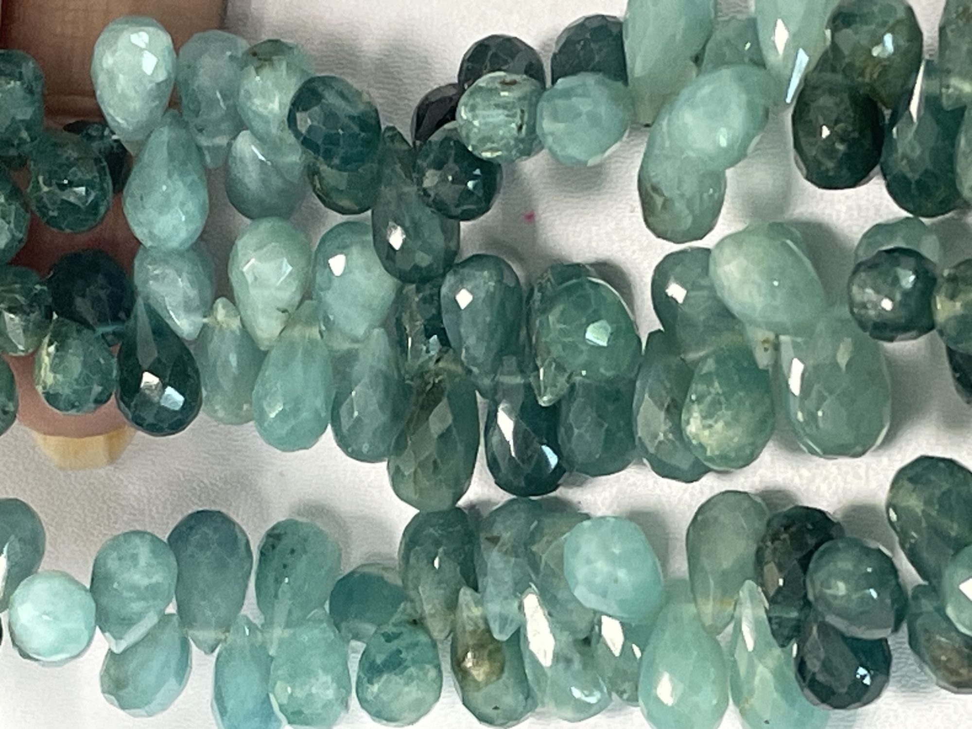 Shaded Grandidierite Drop Faceted