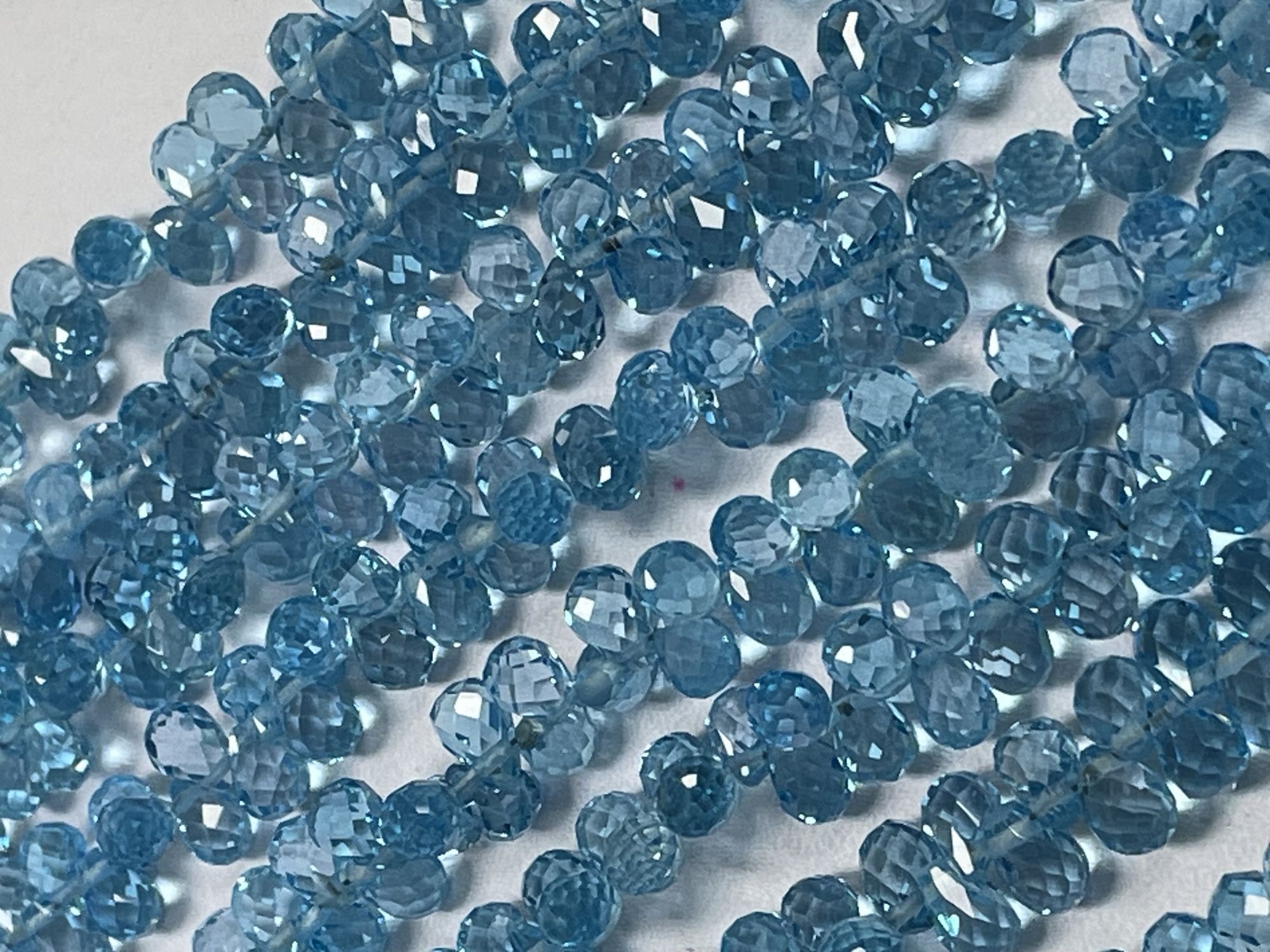 Swiss Blue Topaz Drop Faceted