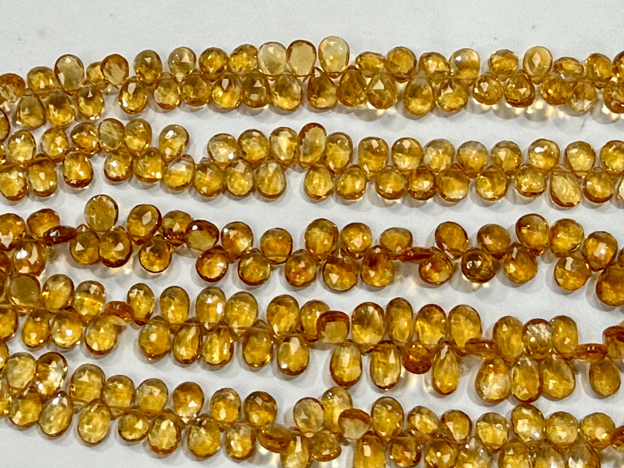 Citrine Pear Faceted