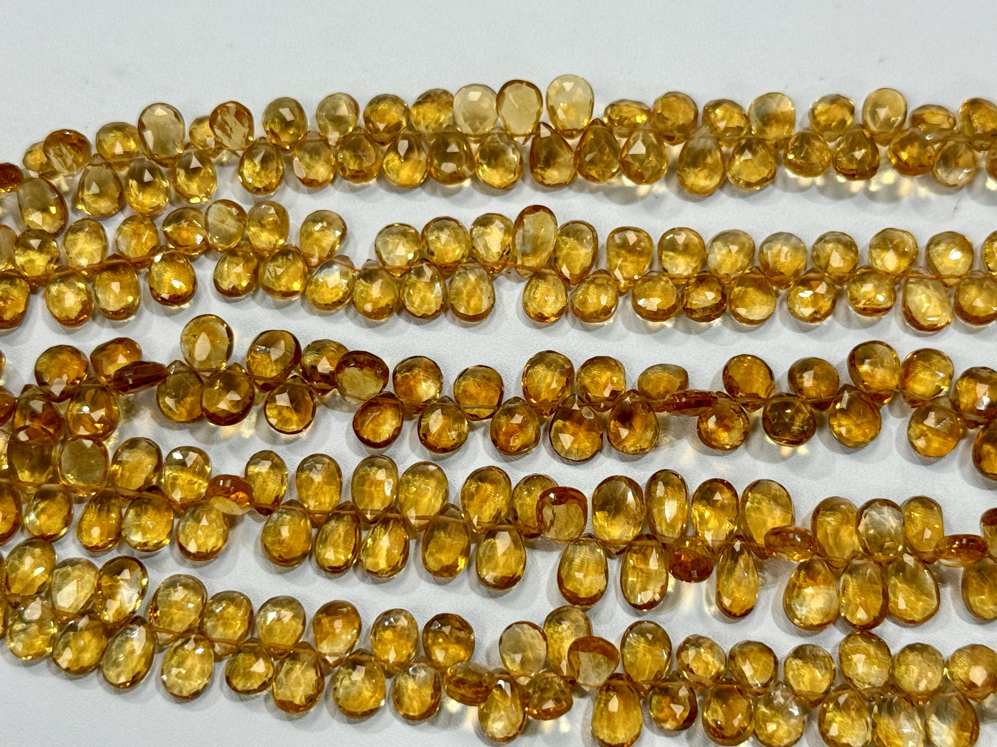 Citrine Pear Faceted