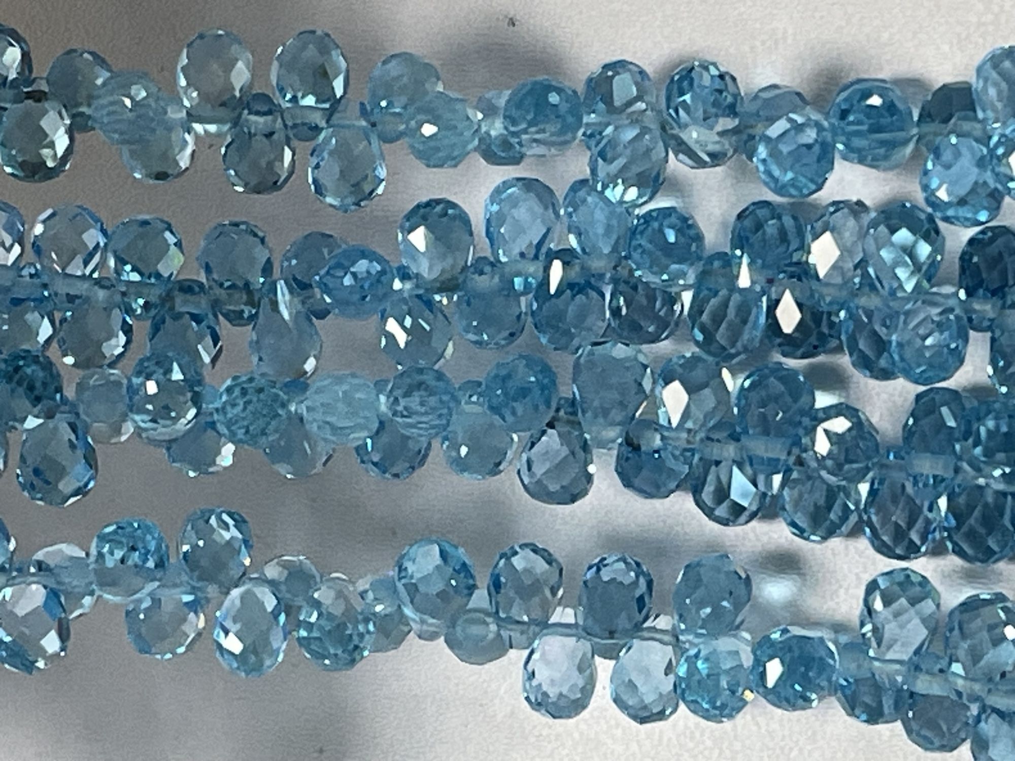 Swiss Blue Topaz Drop Faceted