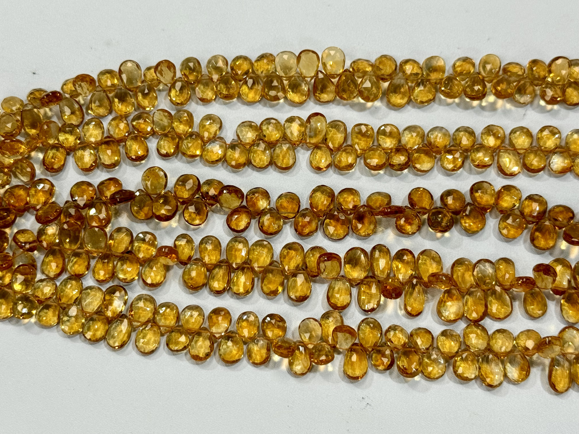 Citrine Pear Faceted