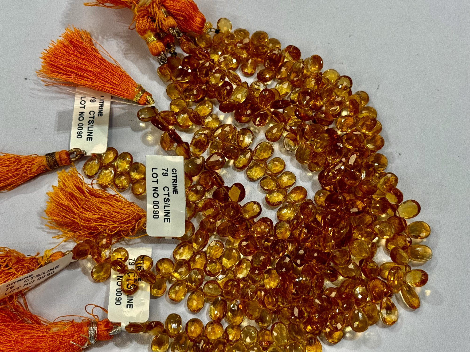 Citrine Pear Faceted