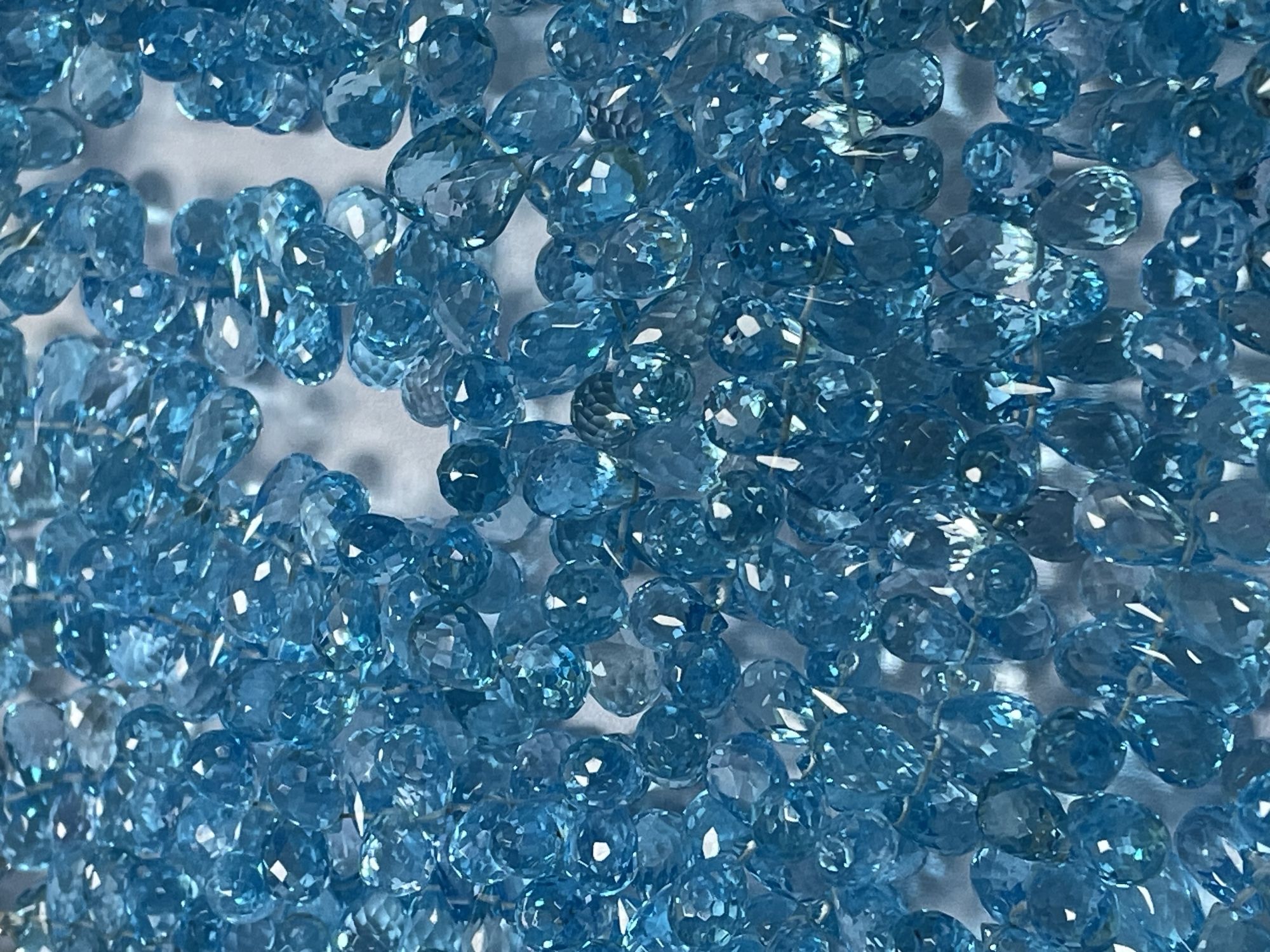 Swiss blue Topaz Drop Faceted