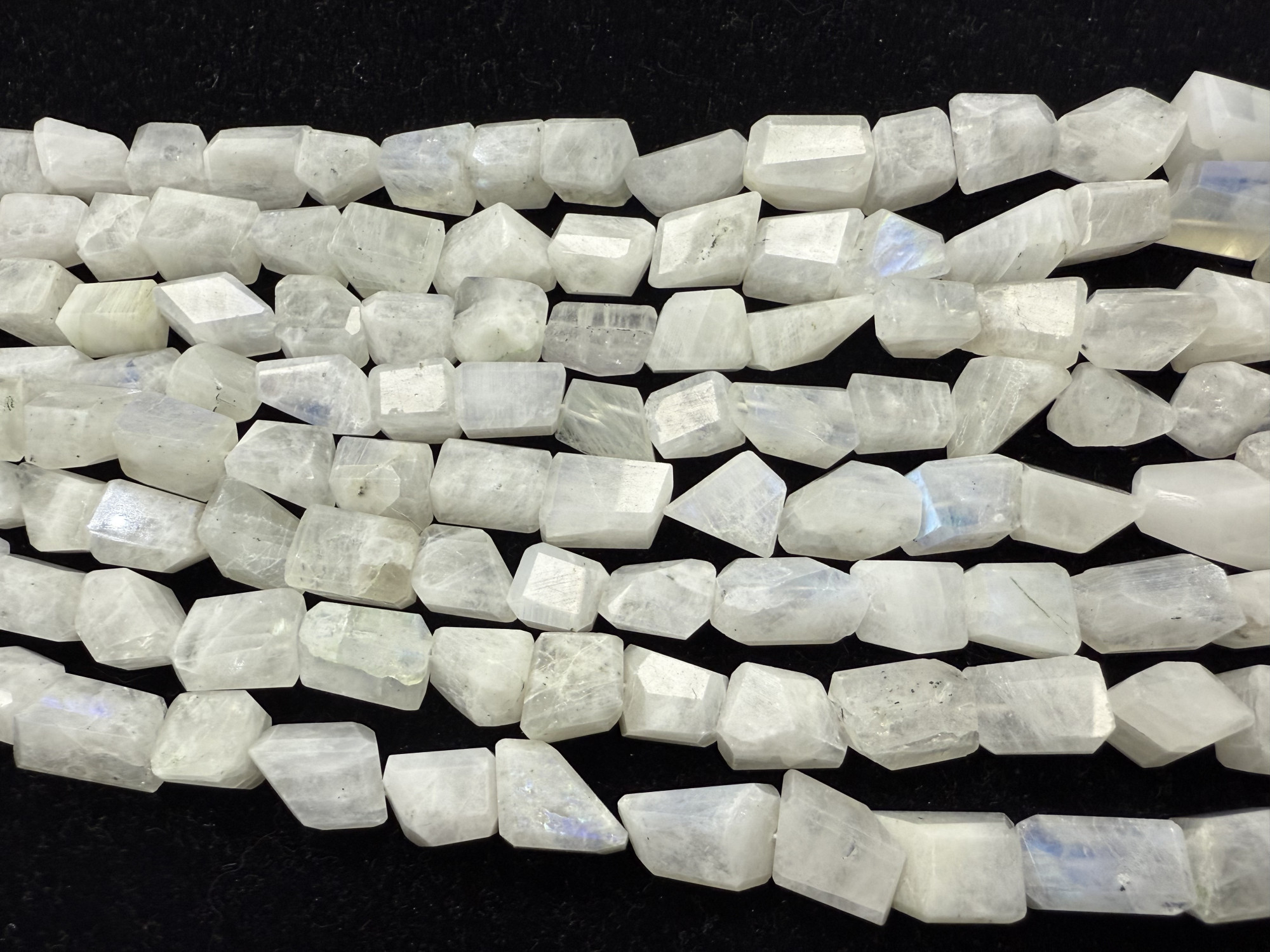 Moonstone Nuggets Faceted