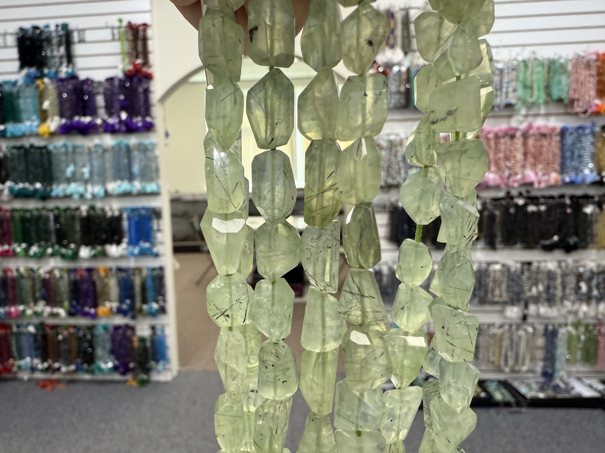 Prehnite Nugget Faceted