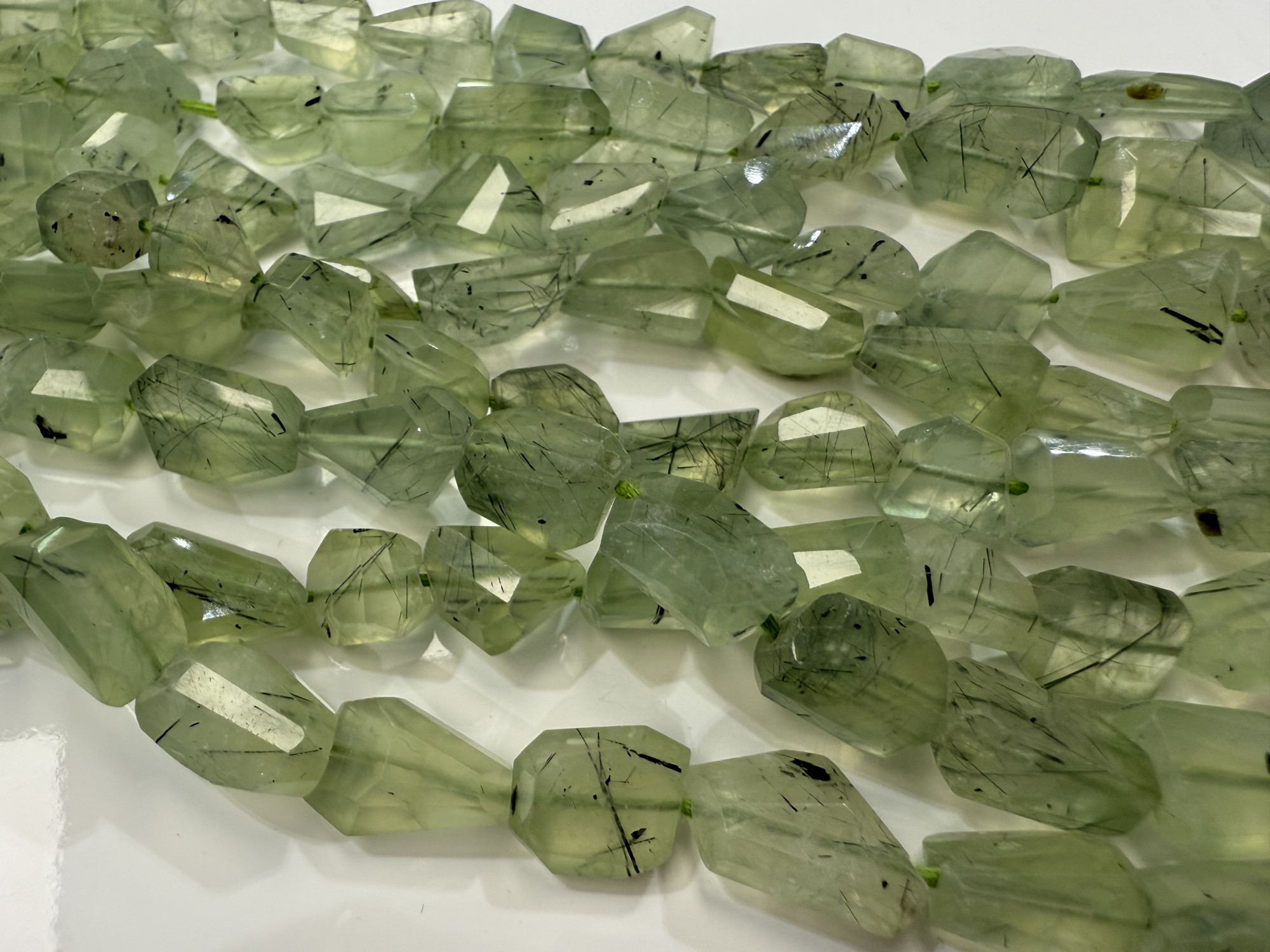 Prehnite Nugget Faceted