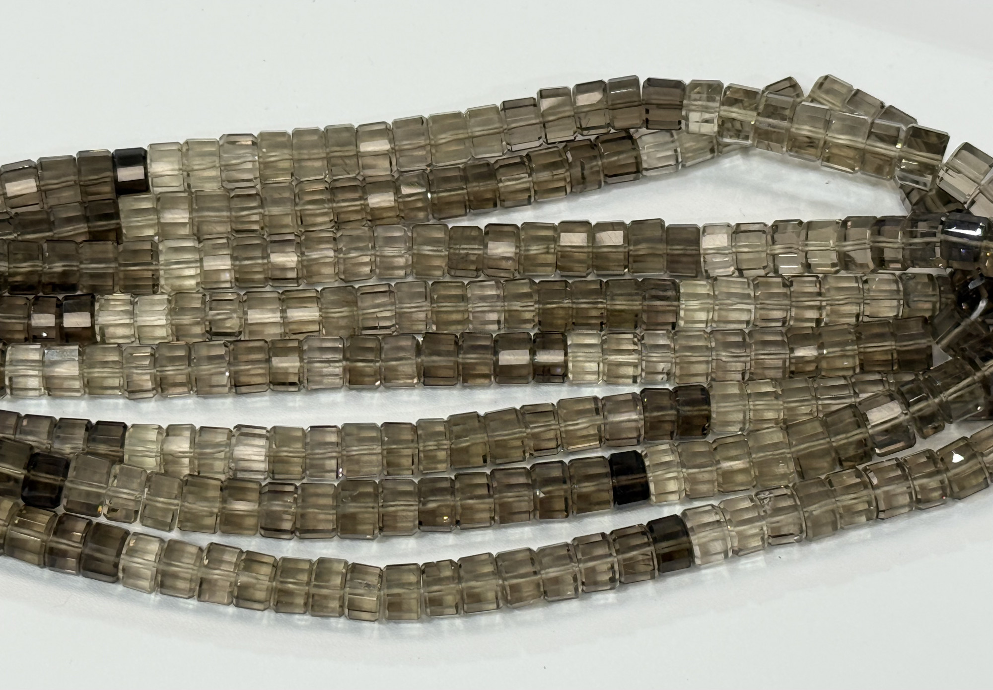 Smoky Quartz Heishi Faceted