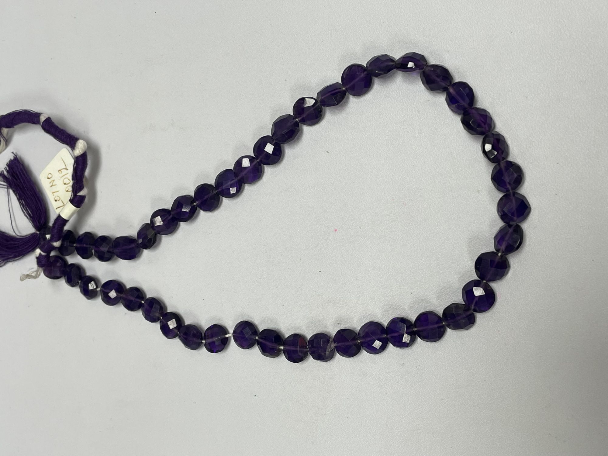 Purple Amethyst Coin Faceted