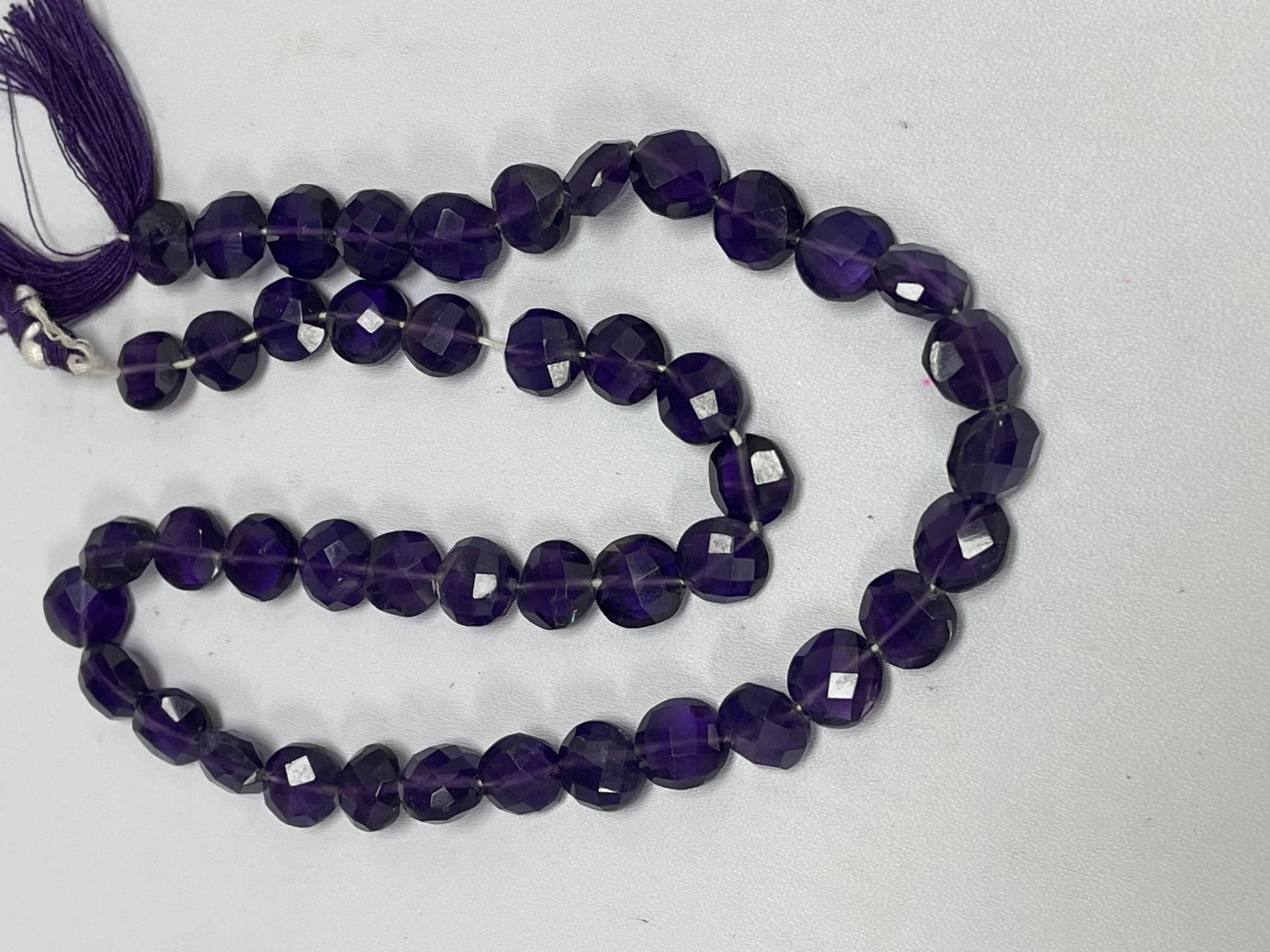 Purple Amethyst Coin Faceted