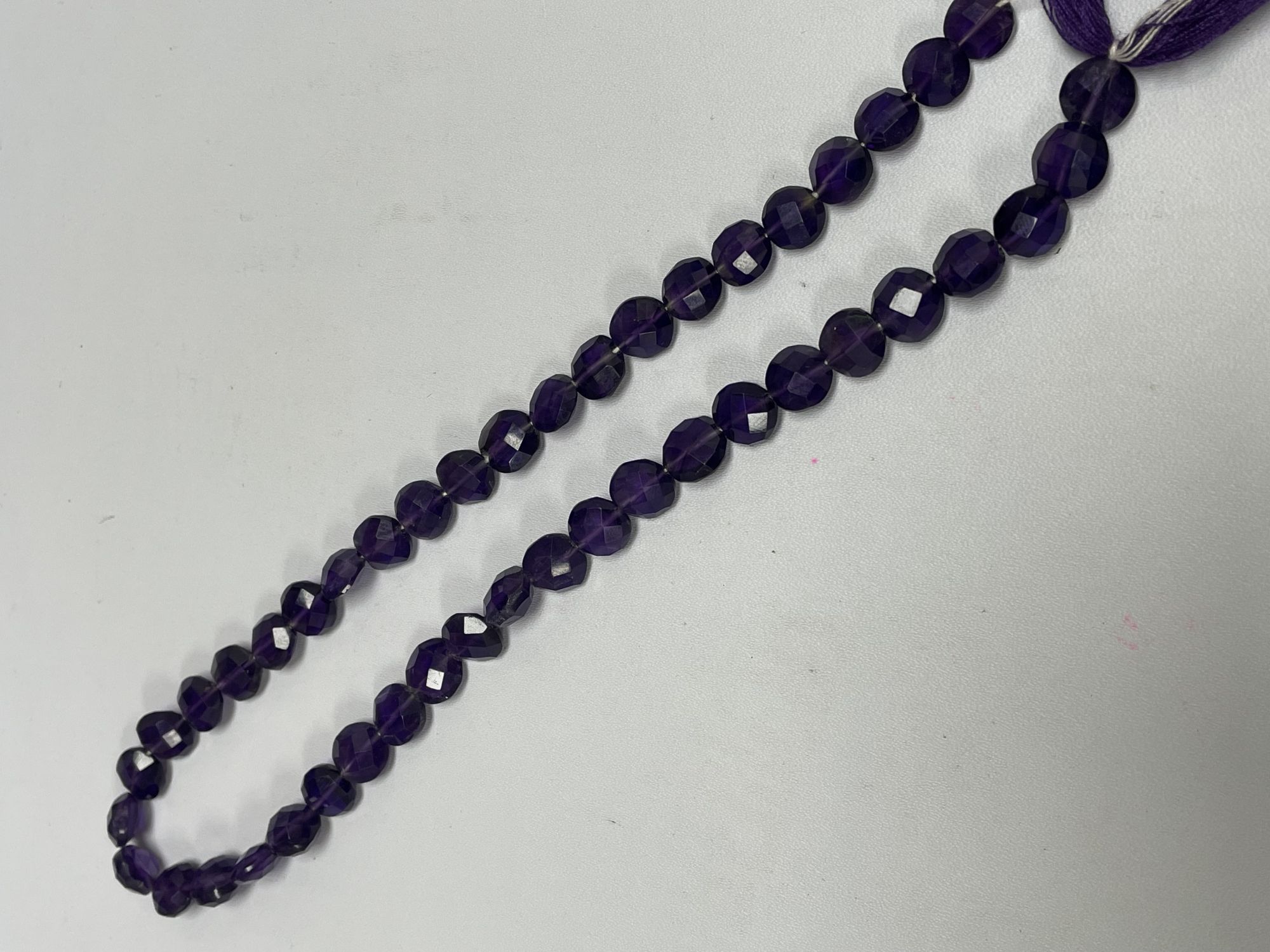 Purple Amethyst Coin Faceted