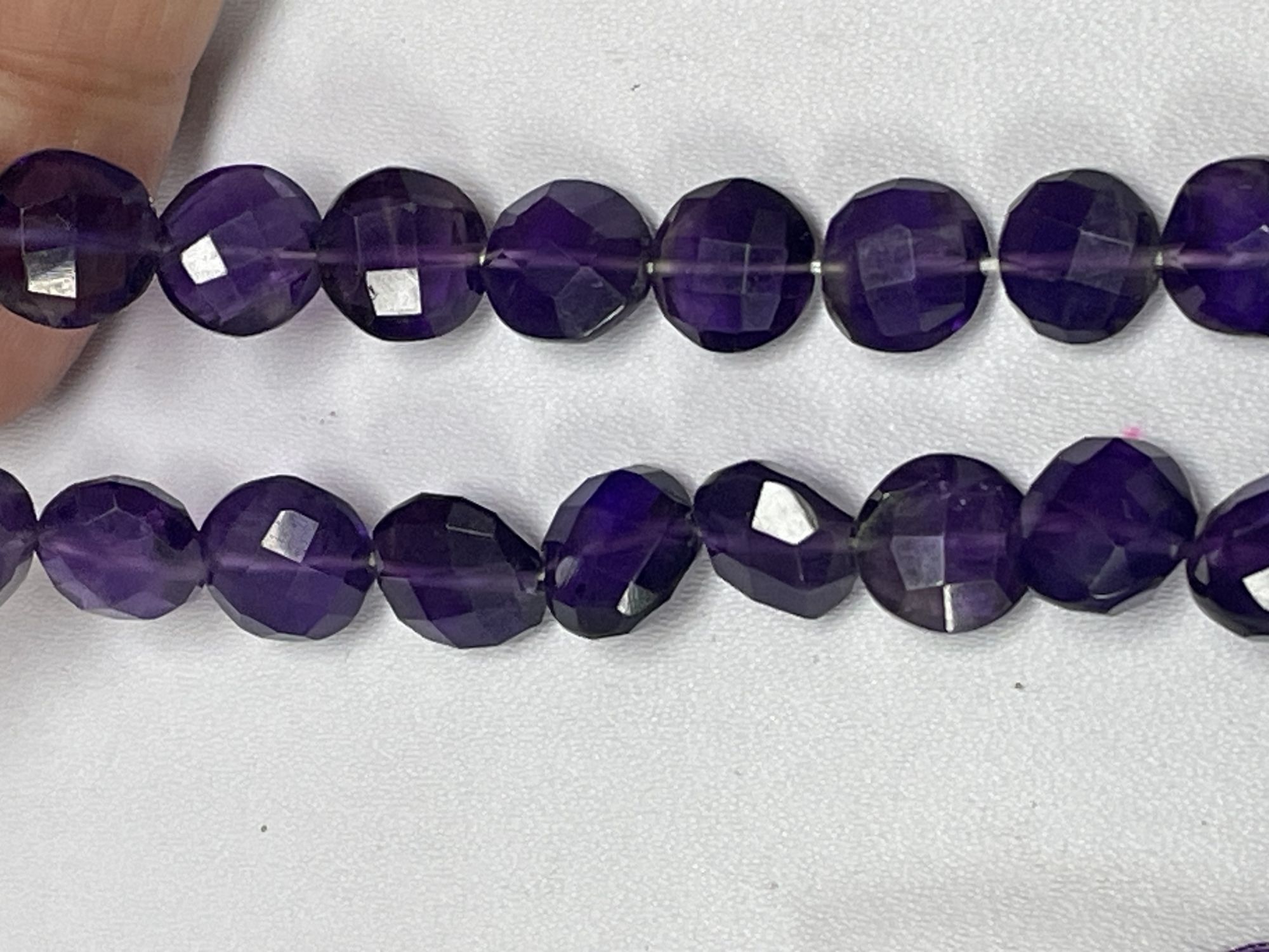 Purple Amethyst Coin Faceted