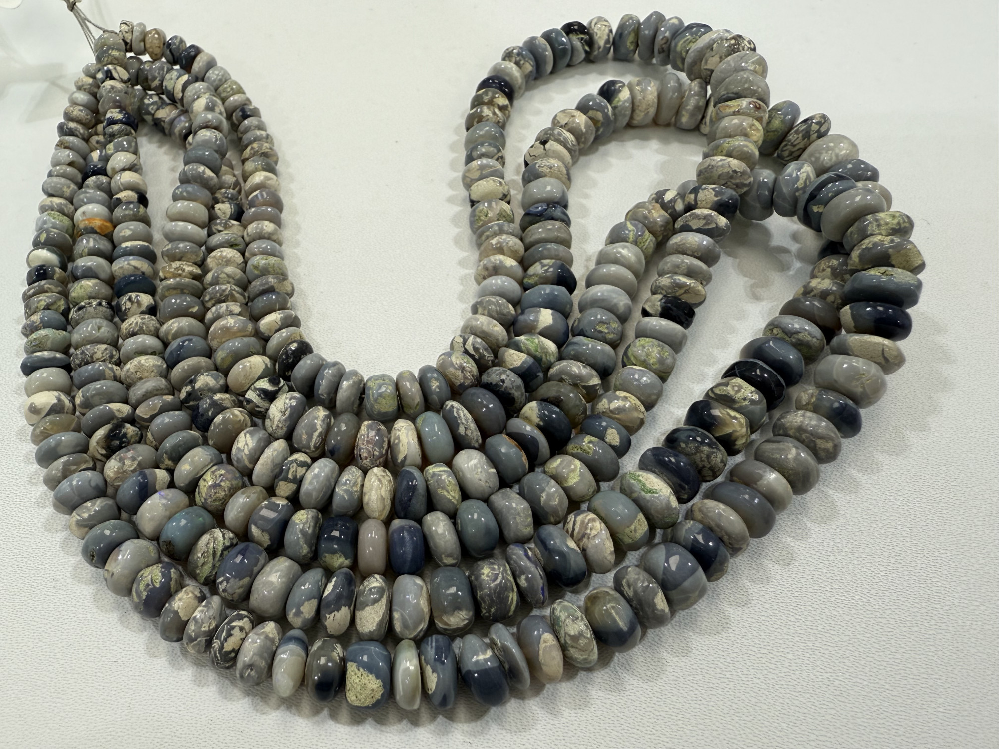 Natural Australian Opal Rondelle Smooth