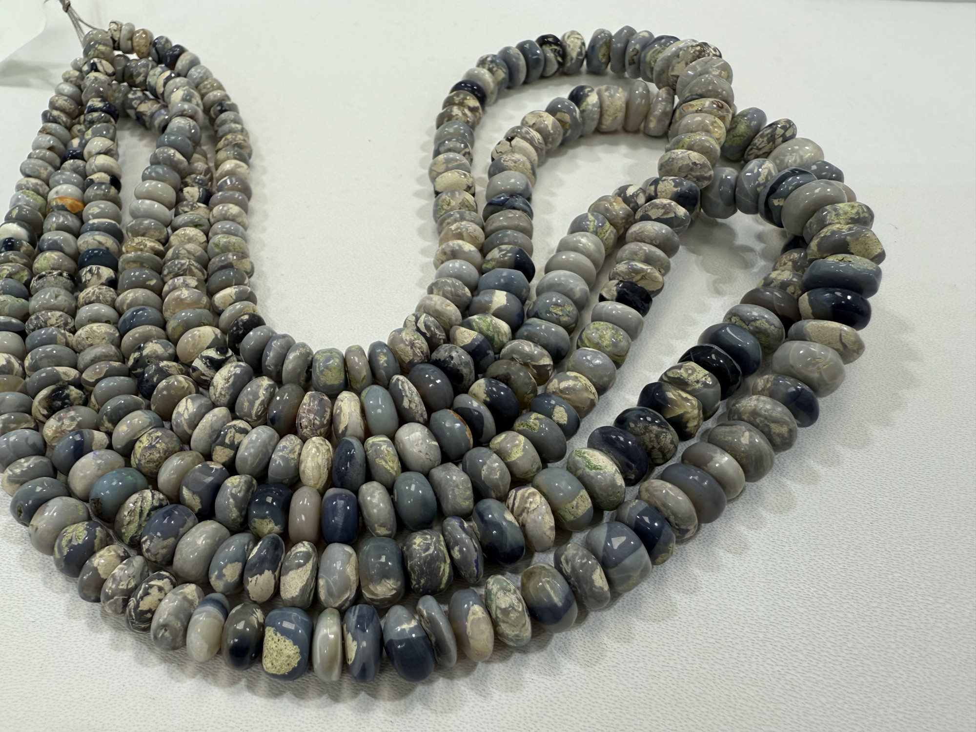 Natural Australian Opal Rondelle Smooth