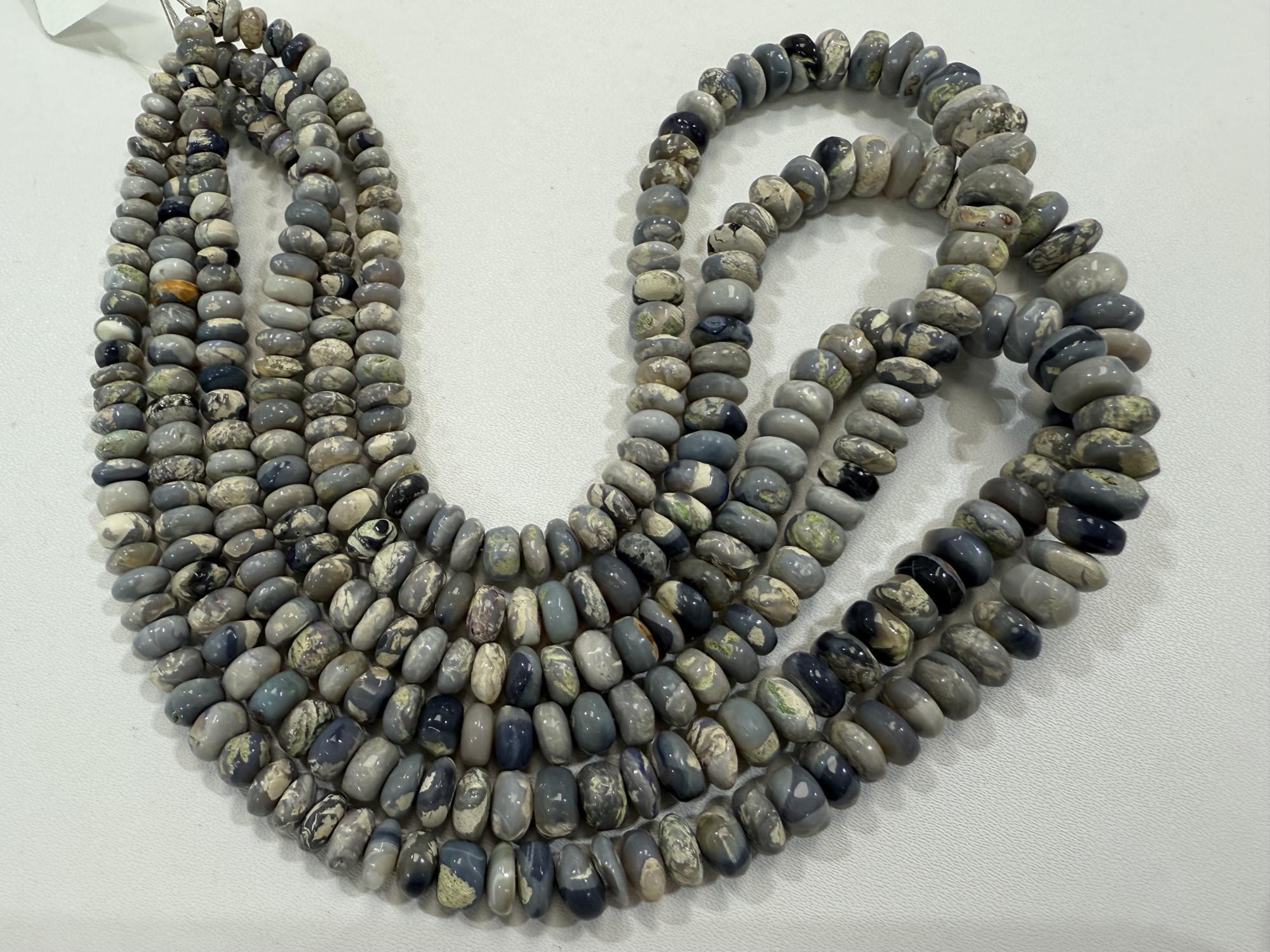 Natural Australian Opal Rondelle Smooth