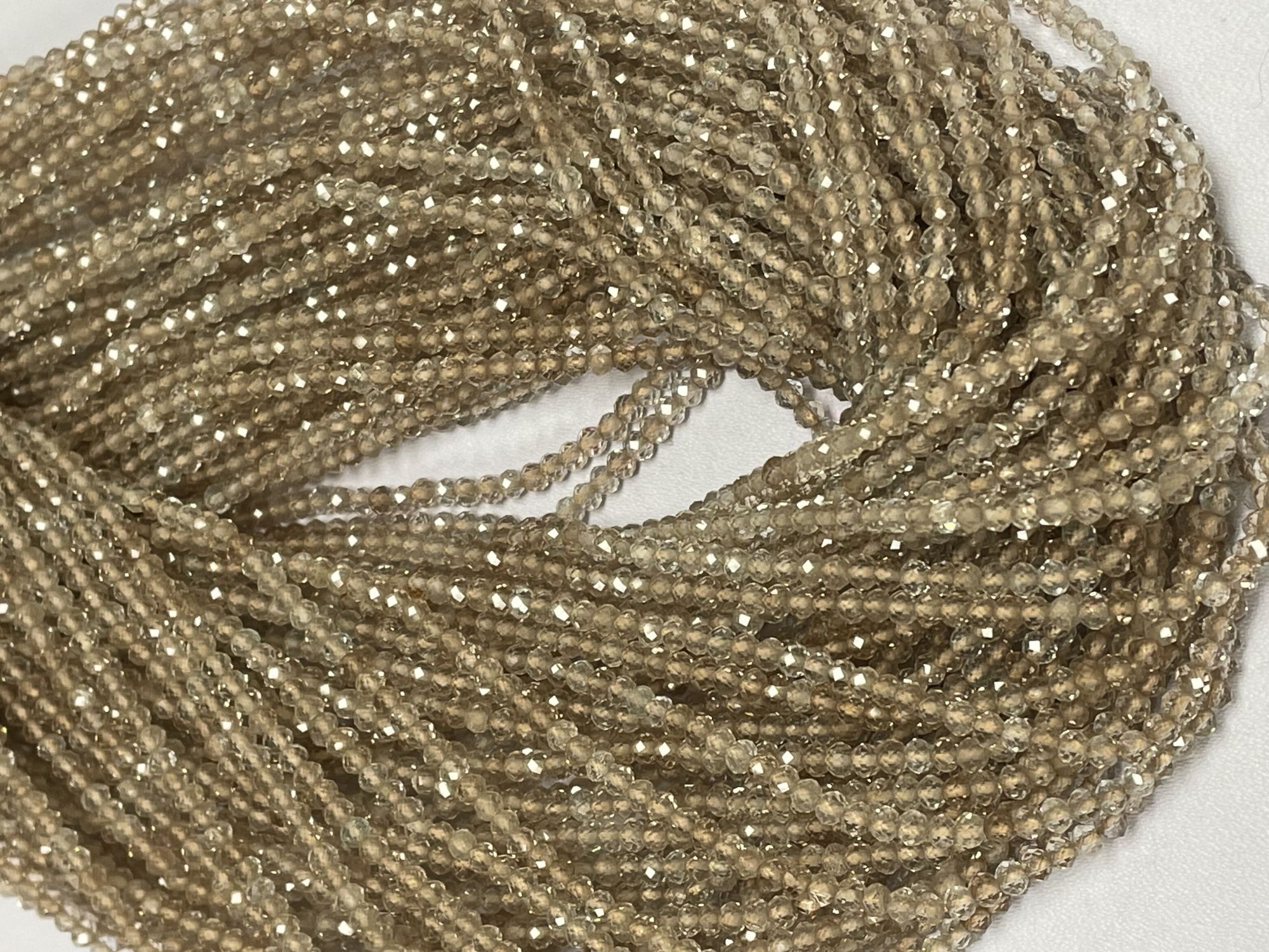 Champange Topaz Rondelle Faceted