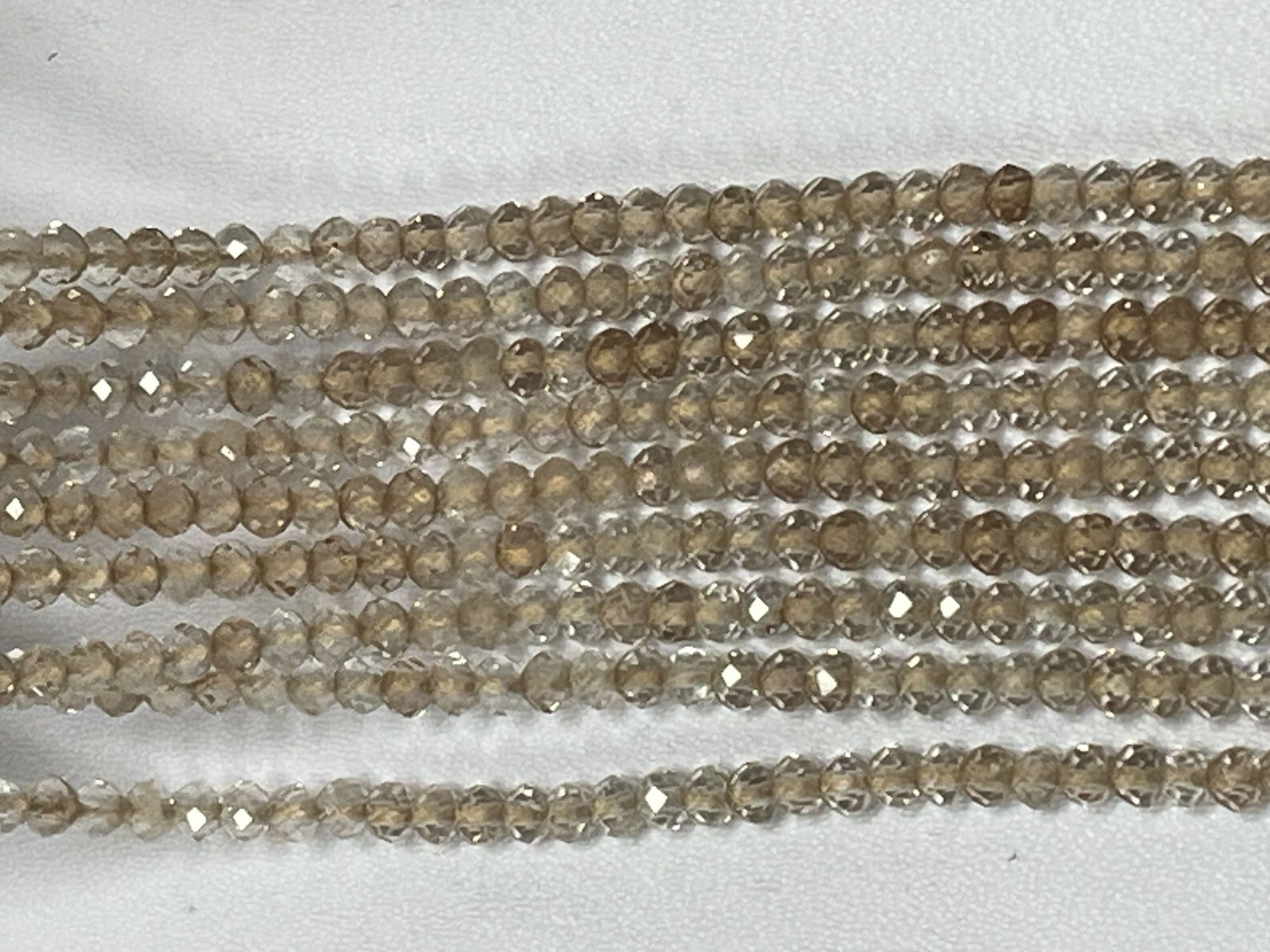 Champange Topaz Rondelle Faceted