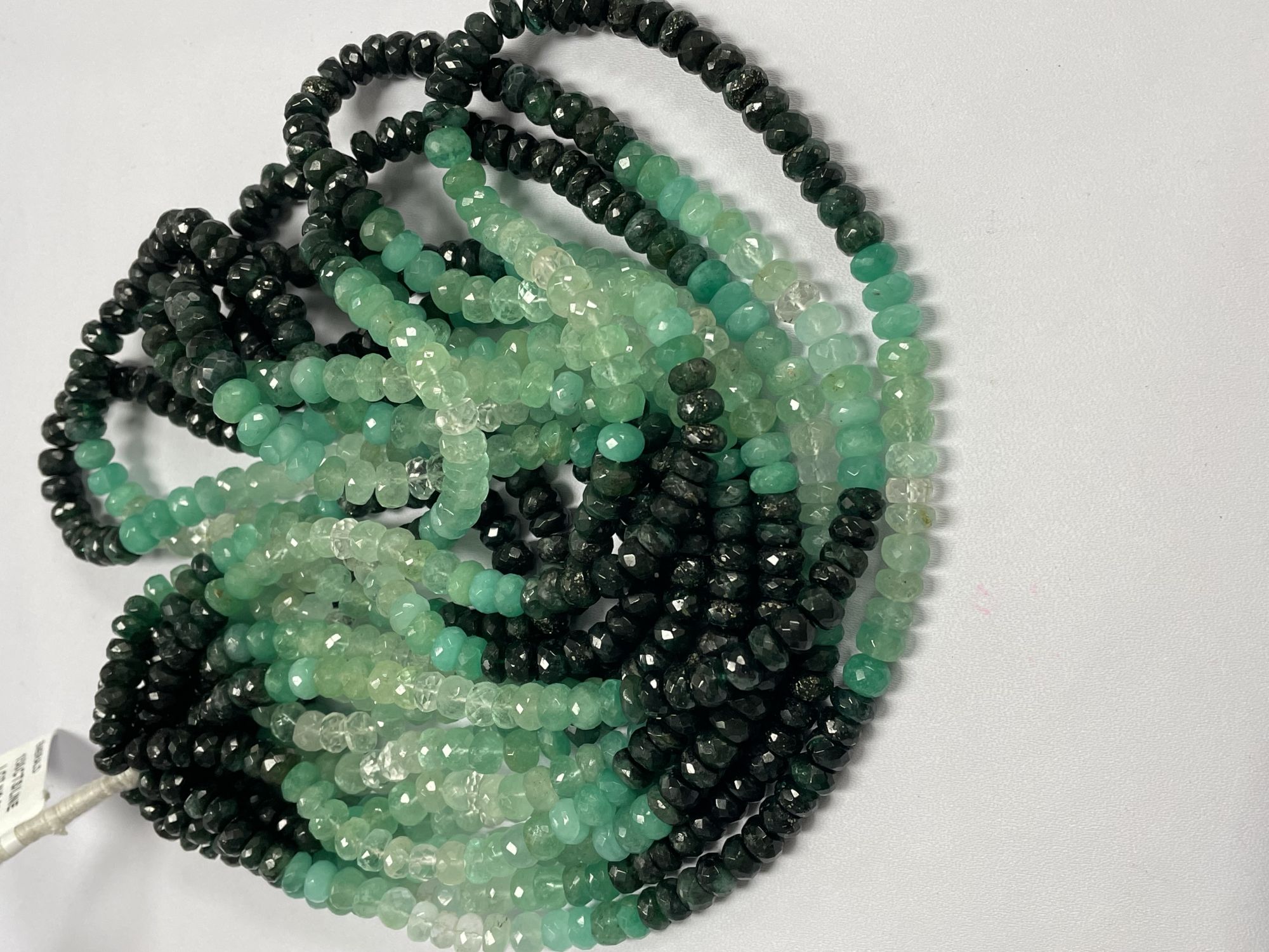 Shaded Emerald Rondelle Faceted