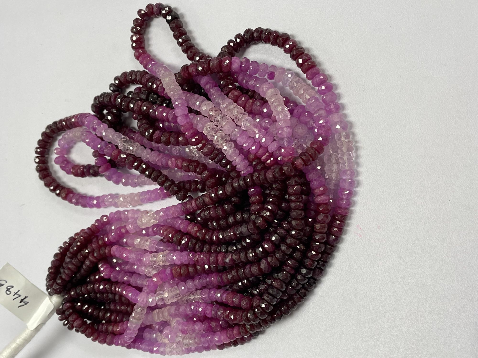 Shaded Ruby Rondelle Faceted