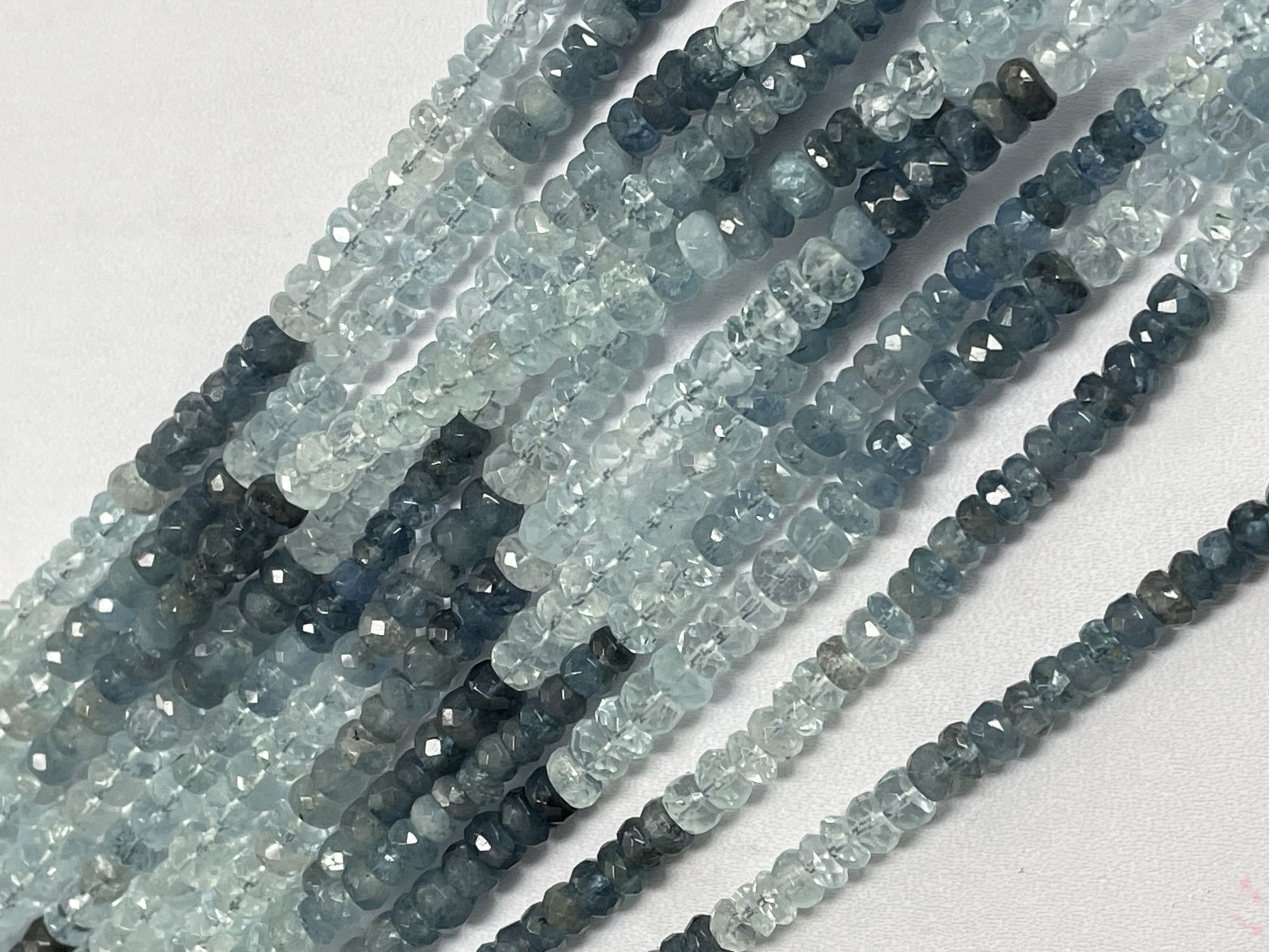 Aquamarine Rondelle Faceted