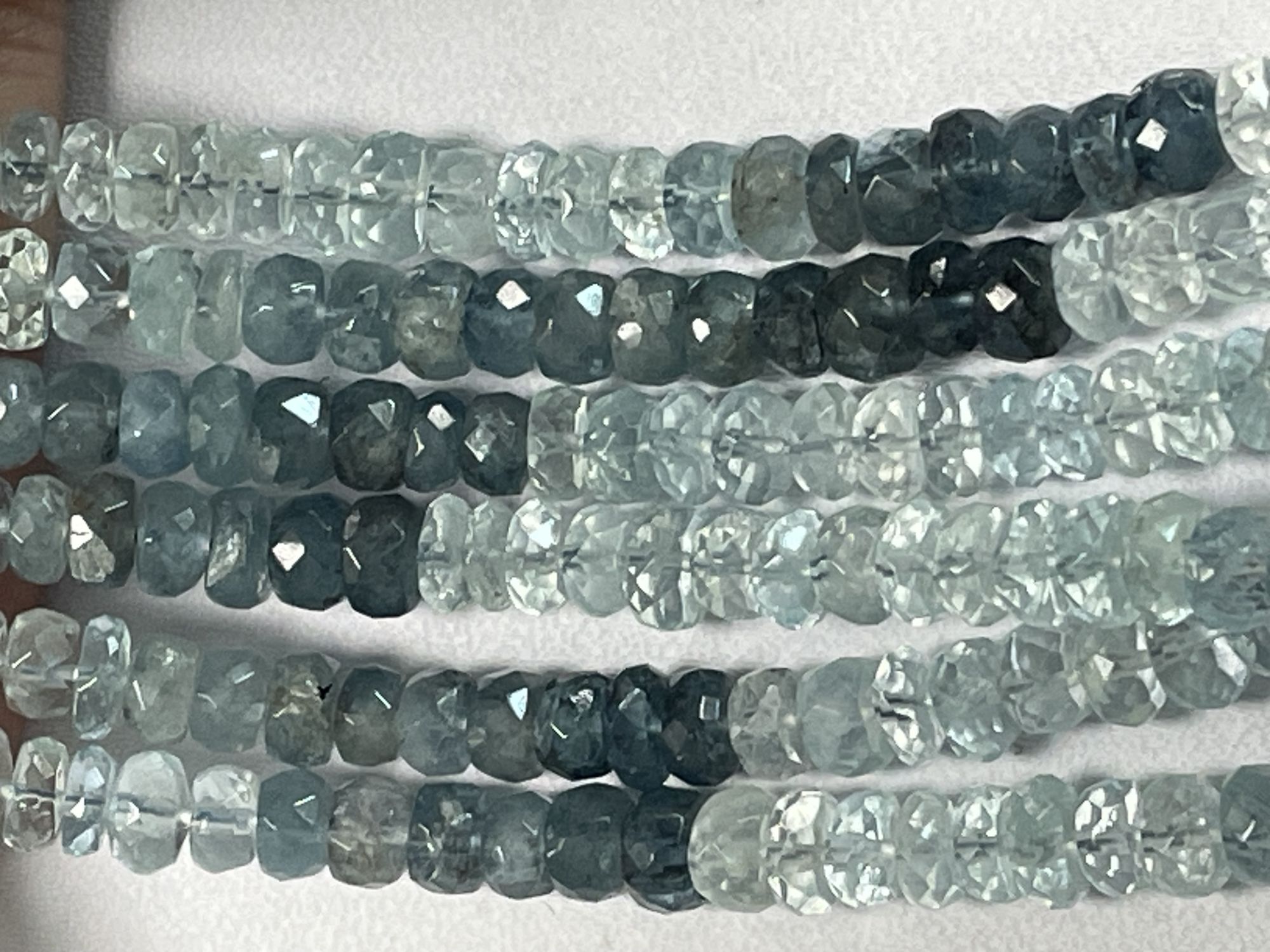 Aquamarine Rondelle Faceted