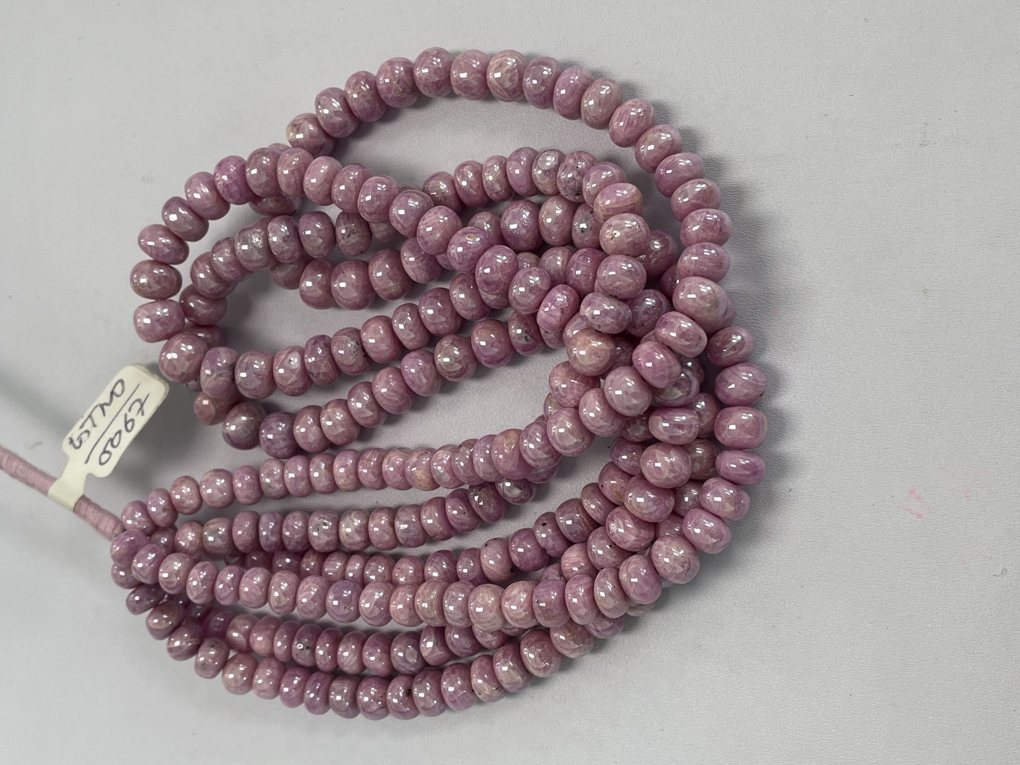 Coated Pink Sapphire Rondelle Smooth