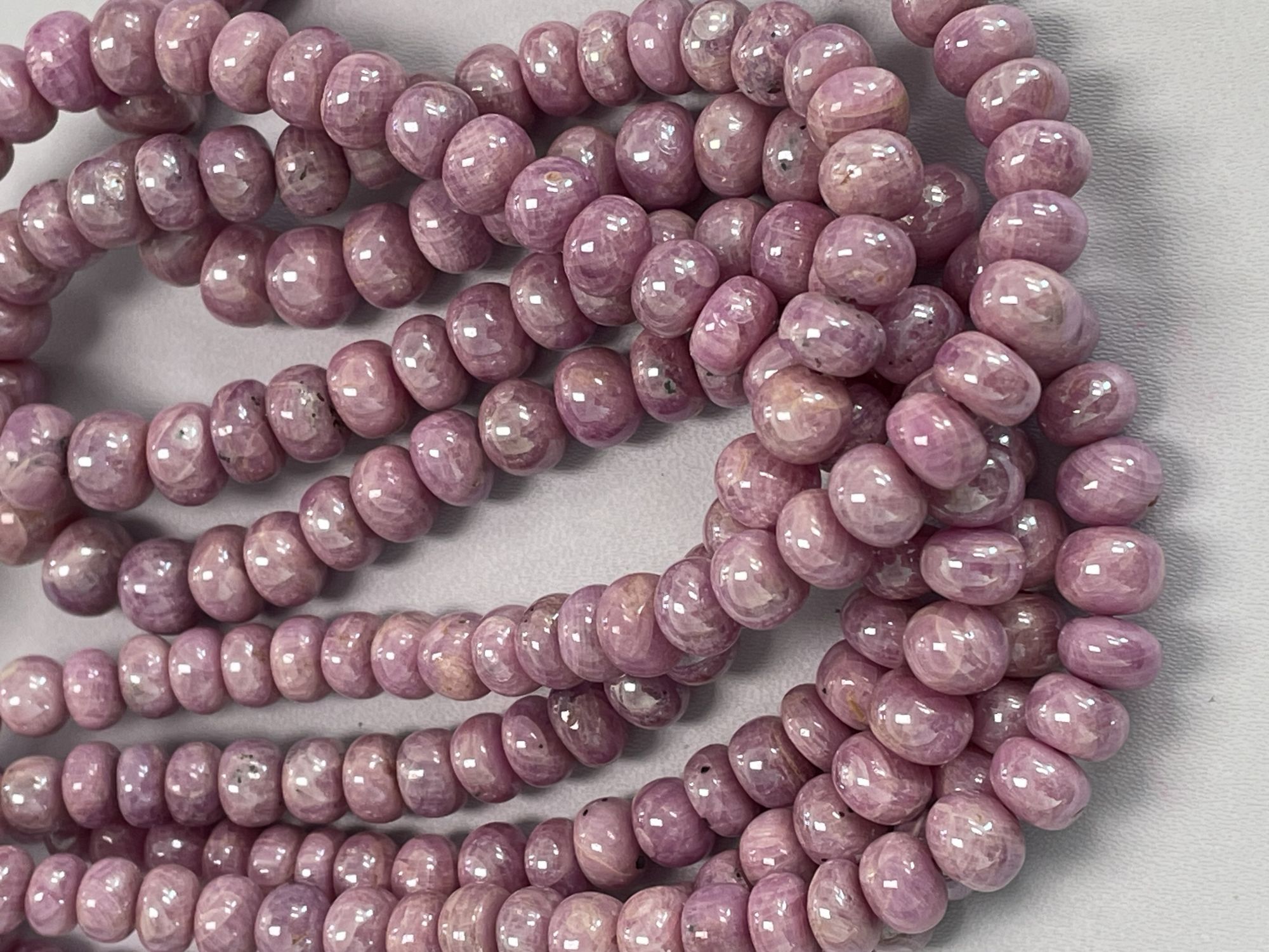 Coated Pink Sapphire Rondelle Smooth