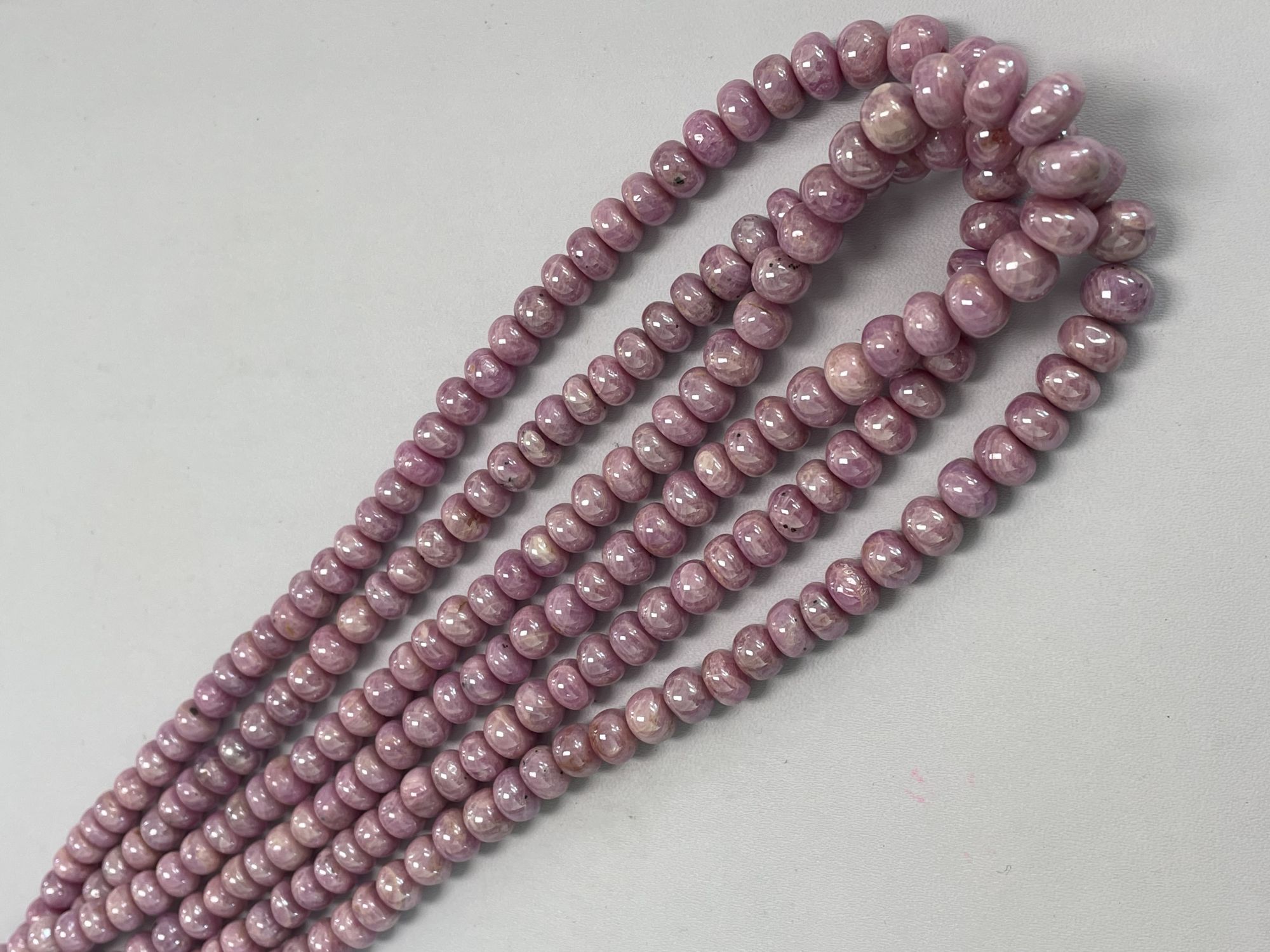 Coated Pink Sapphire Rondelle Smooth