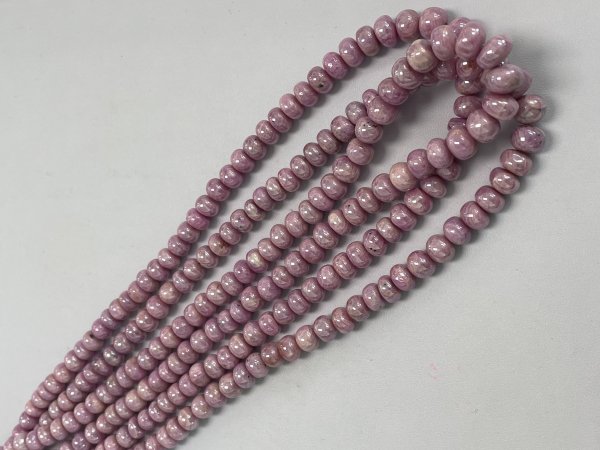 Coated Pink Sapphire Rondelle Smooth