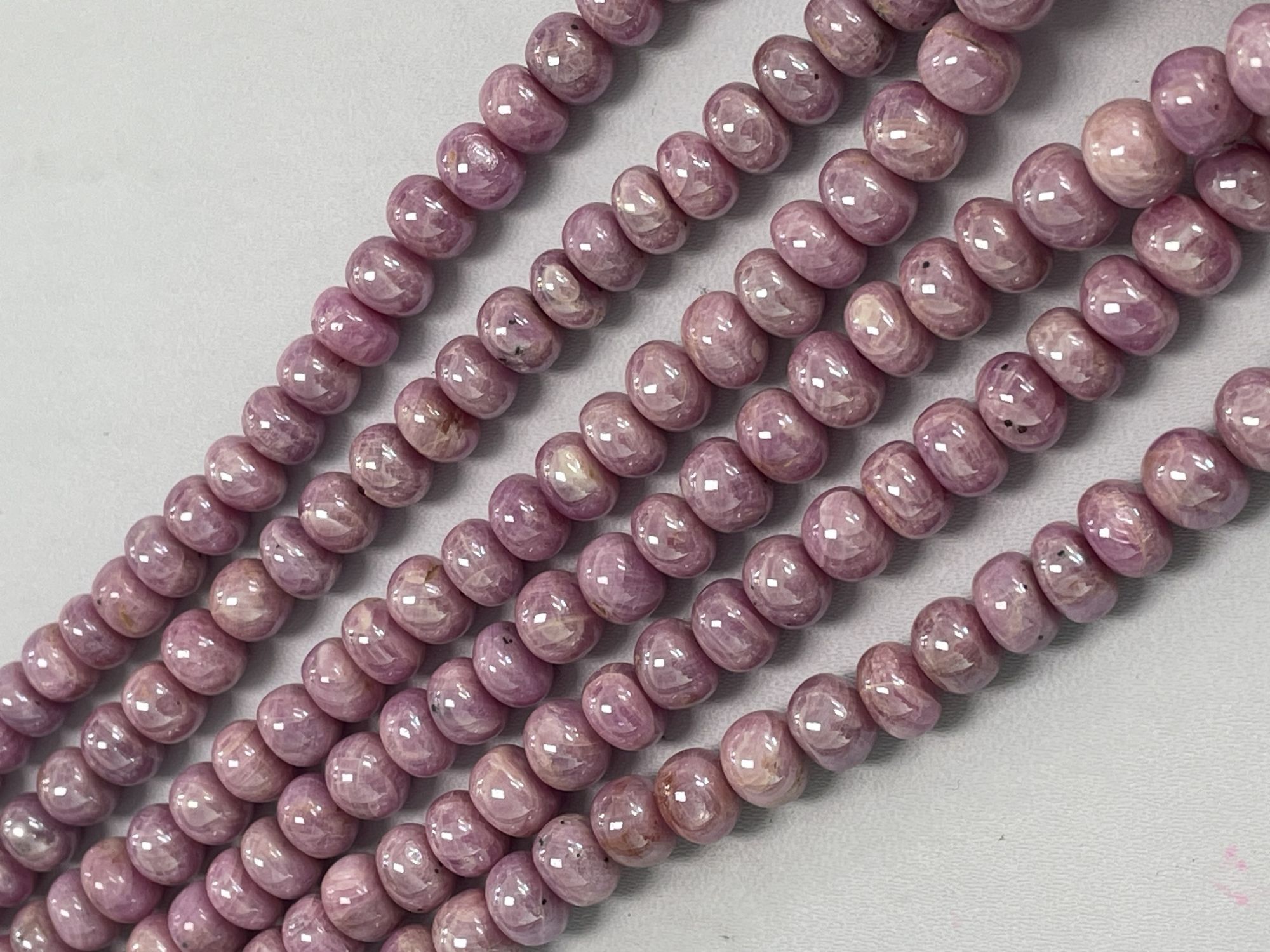 Coated Pink Sapphire Rondelle Smooth