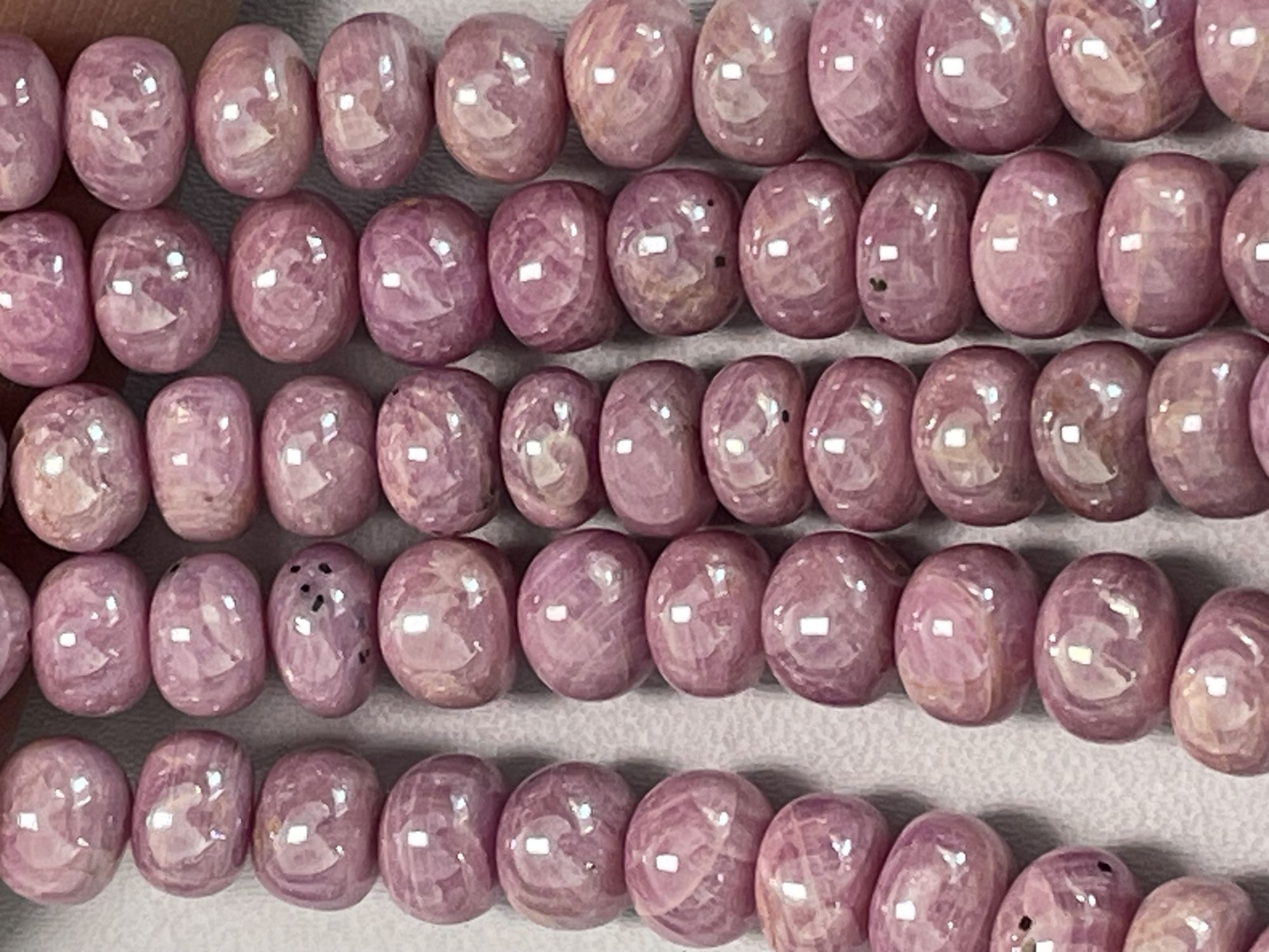 Coated Pink Sapphire Rondelle Smooth