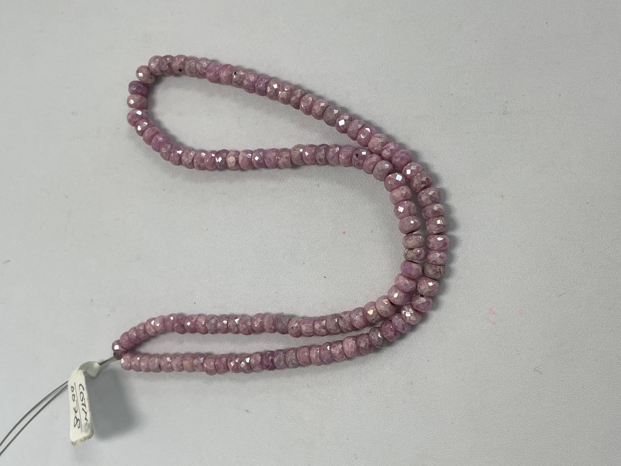 Coated Pink Sapphire Rondelle Faceted