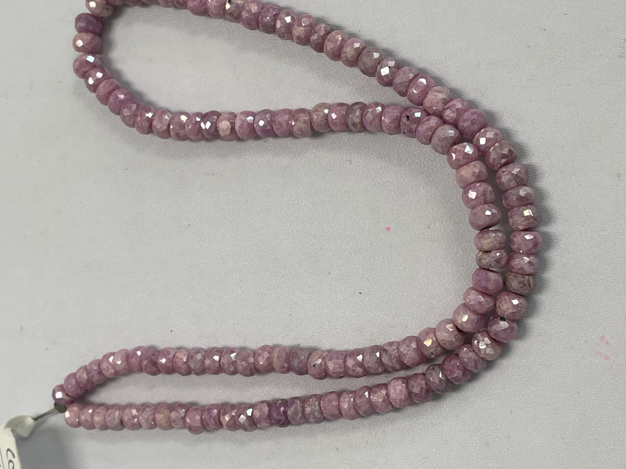 Coated Pink Sapphire Rondelle Faceted