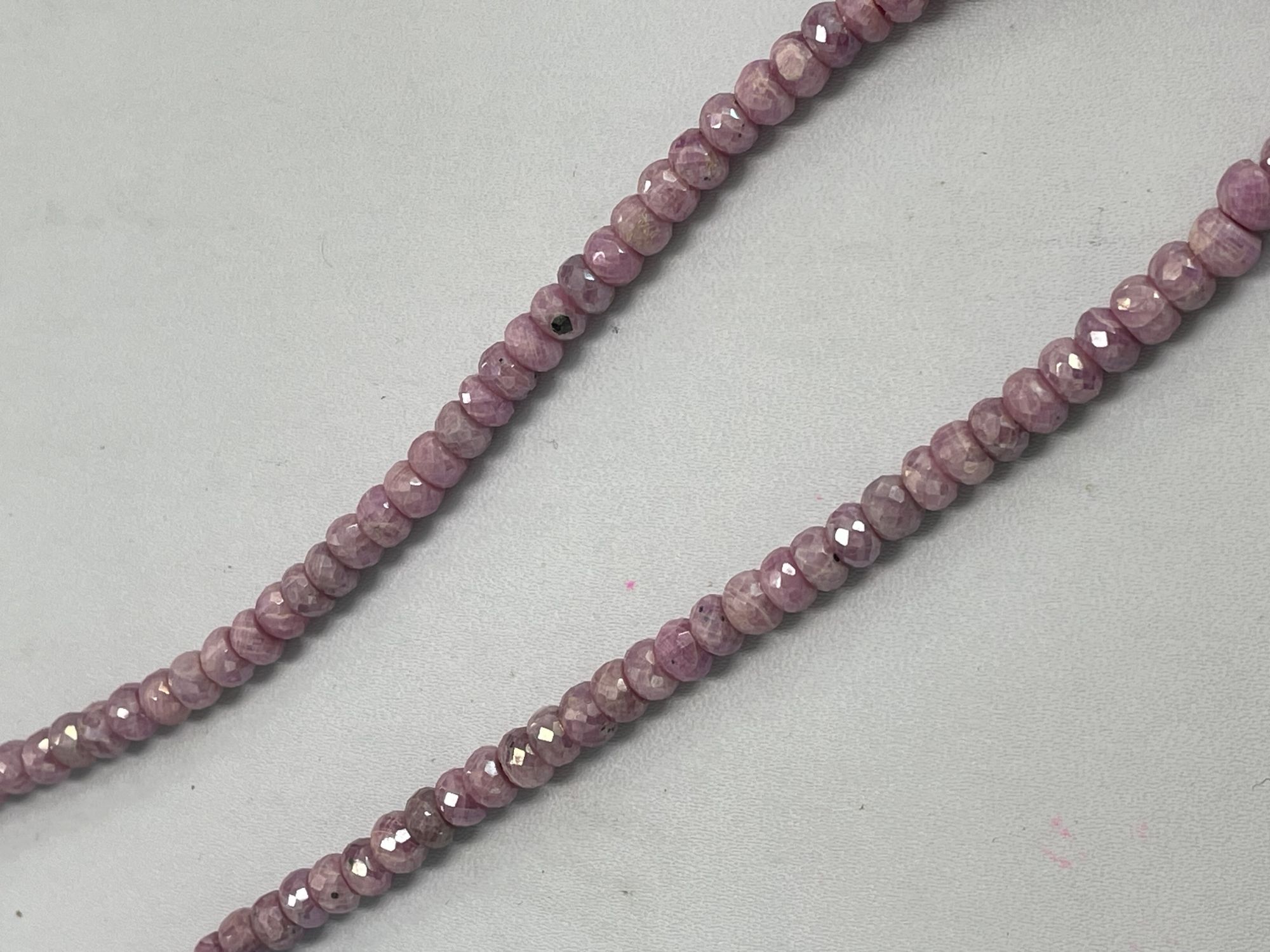 Coated Pink Sapphire Rondelle Faceted