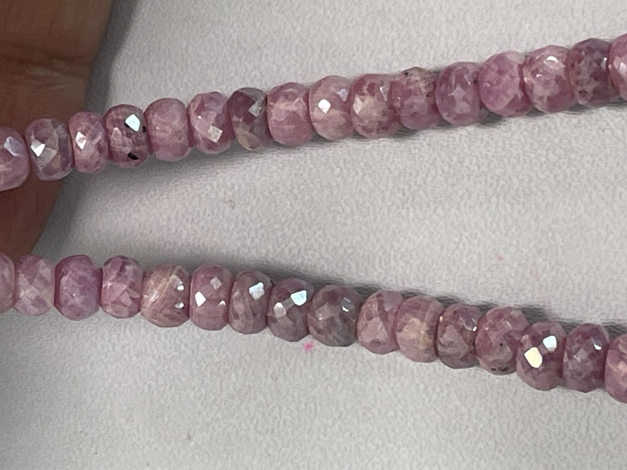 Coated Pink Sapphire Rondelle Faceted