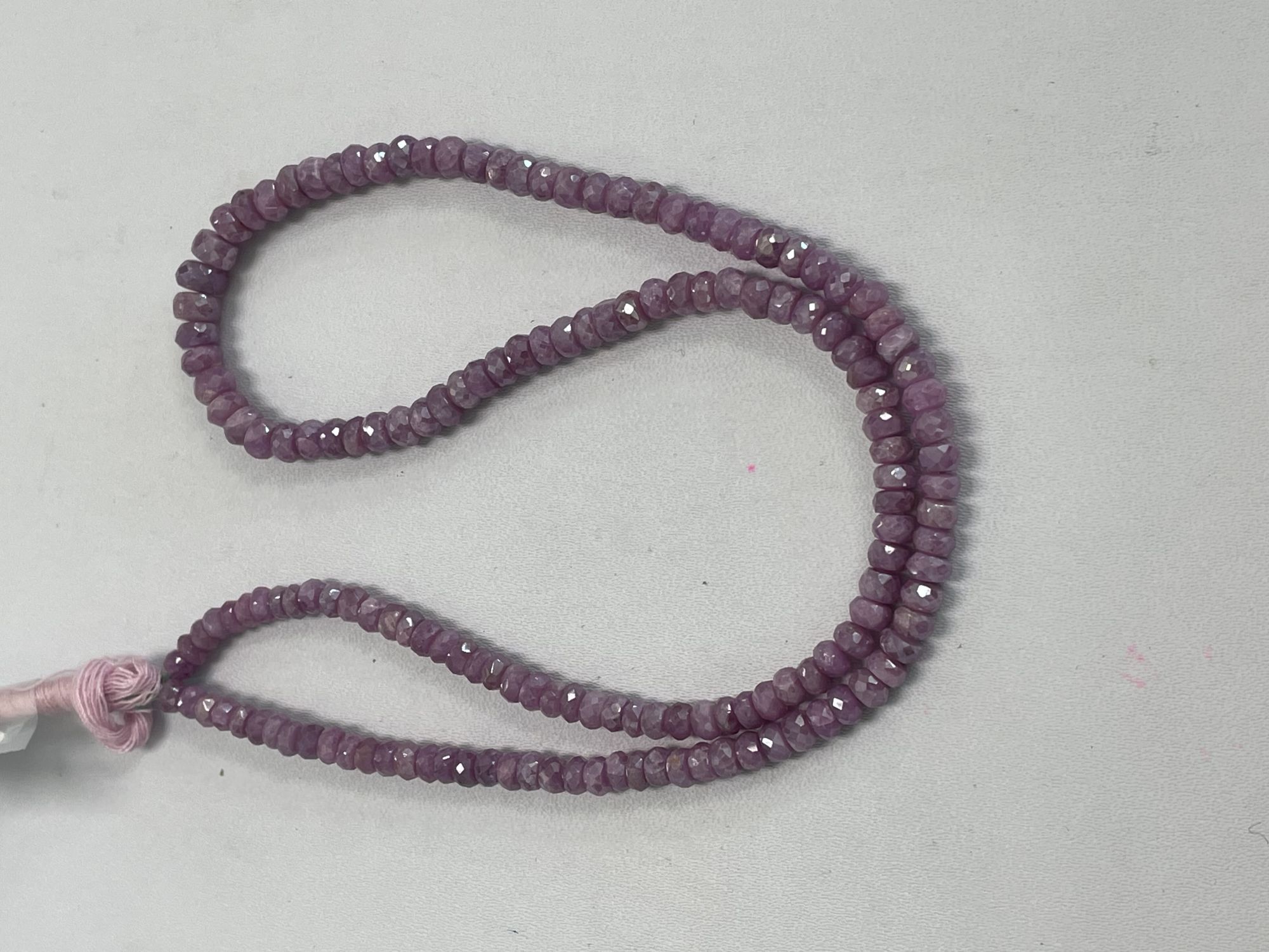 Coated Pink Sapphire Rondelle Faceted