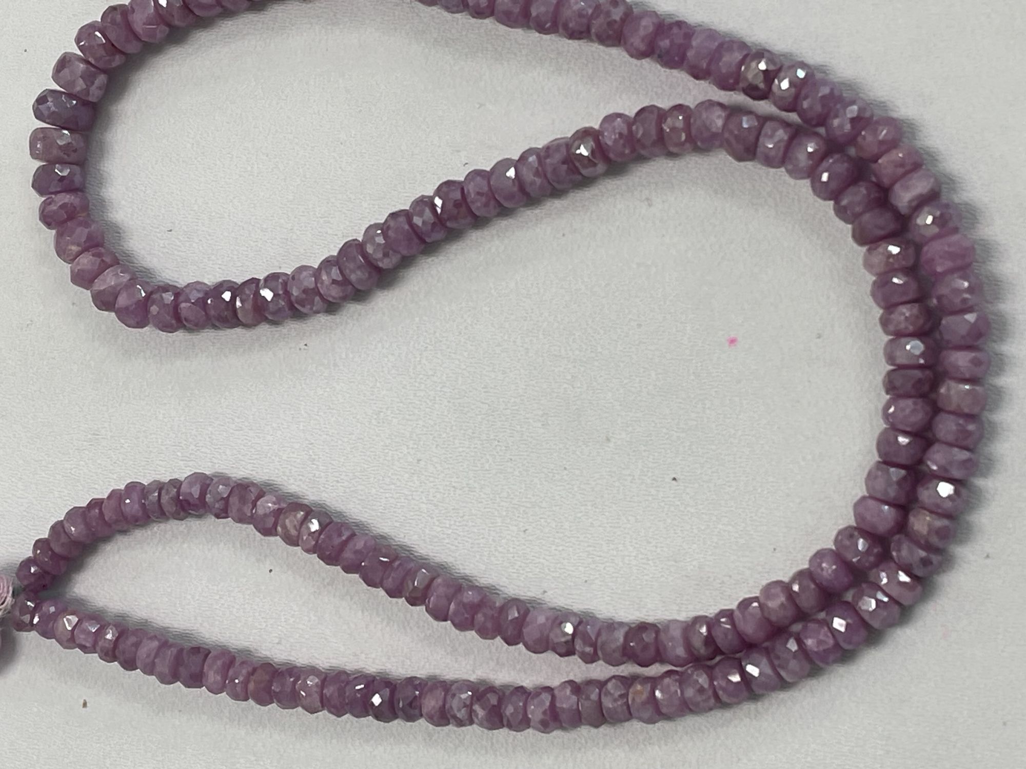 Coated Pink Sapphire Rondelle Faceted