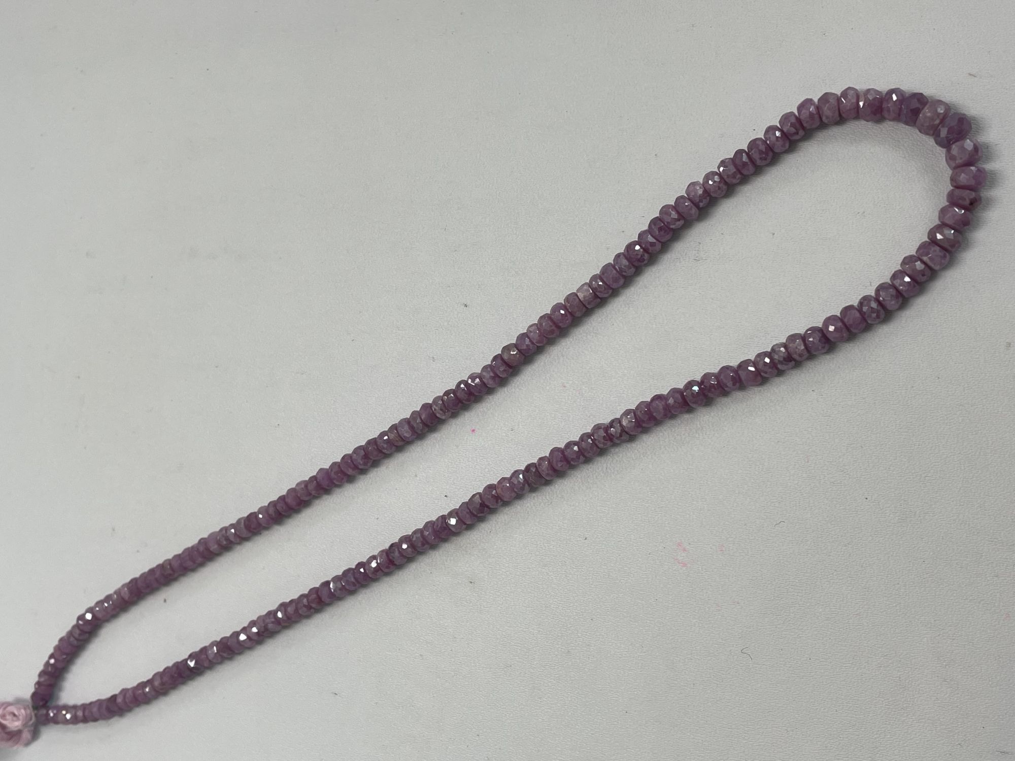 Coated Pink Sapphire Rondelle Faceted