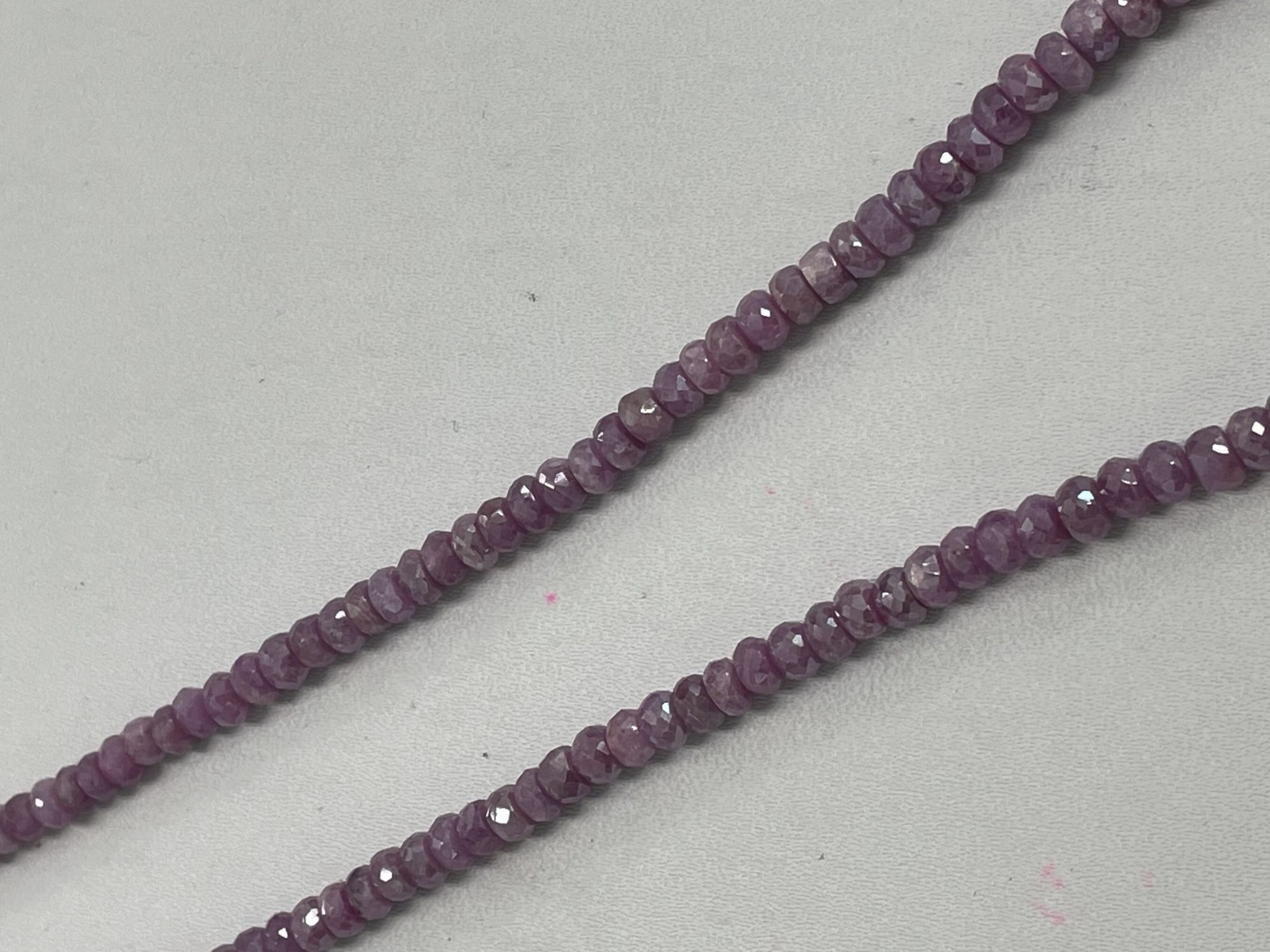 Coated Pink Sapphire Rondelle Faceted