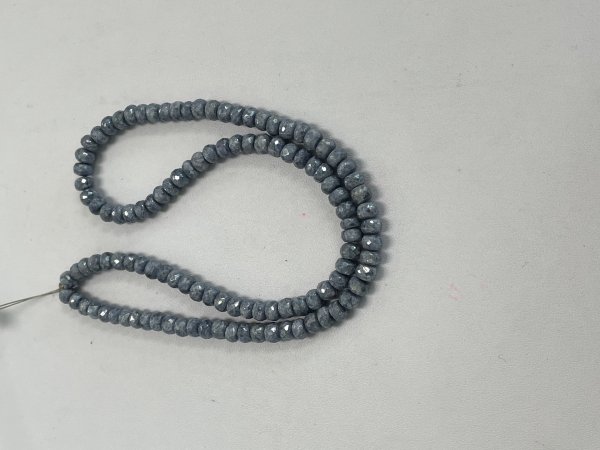 Coated Blue Sapphire Rondelle Faceted