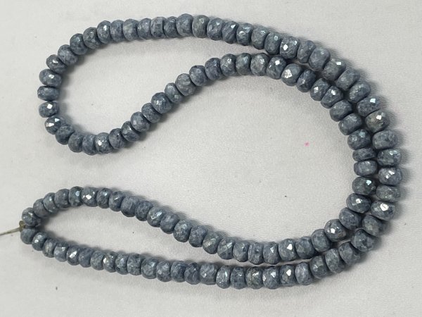 Coated Blue Sapphire Rondelle Faceted