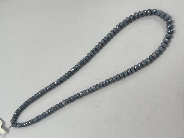 Coated Blue Sapphire Rondelle Faceted