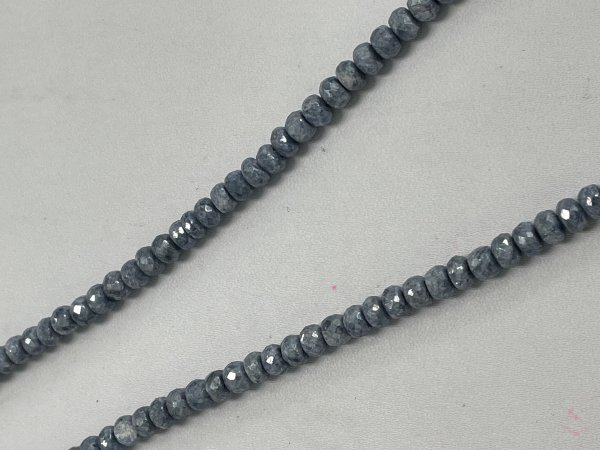 Coated Blue Sapphire Rondelle Faceted