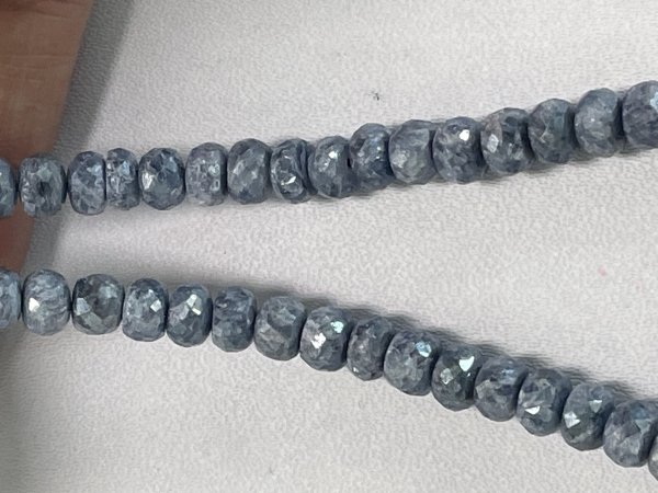 Coated Blue Sapphire Rondelle Faceted