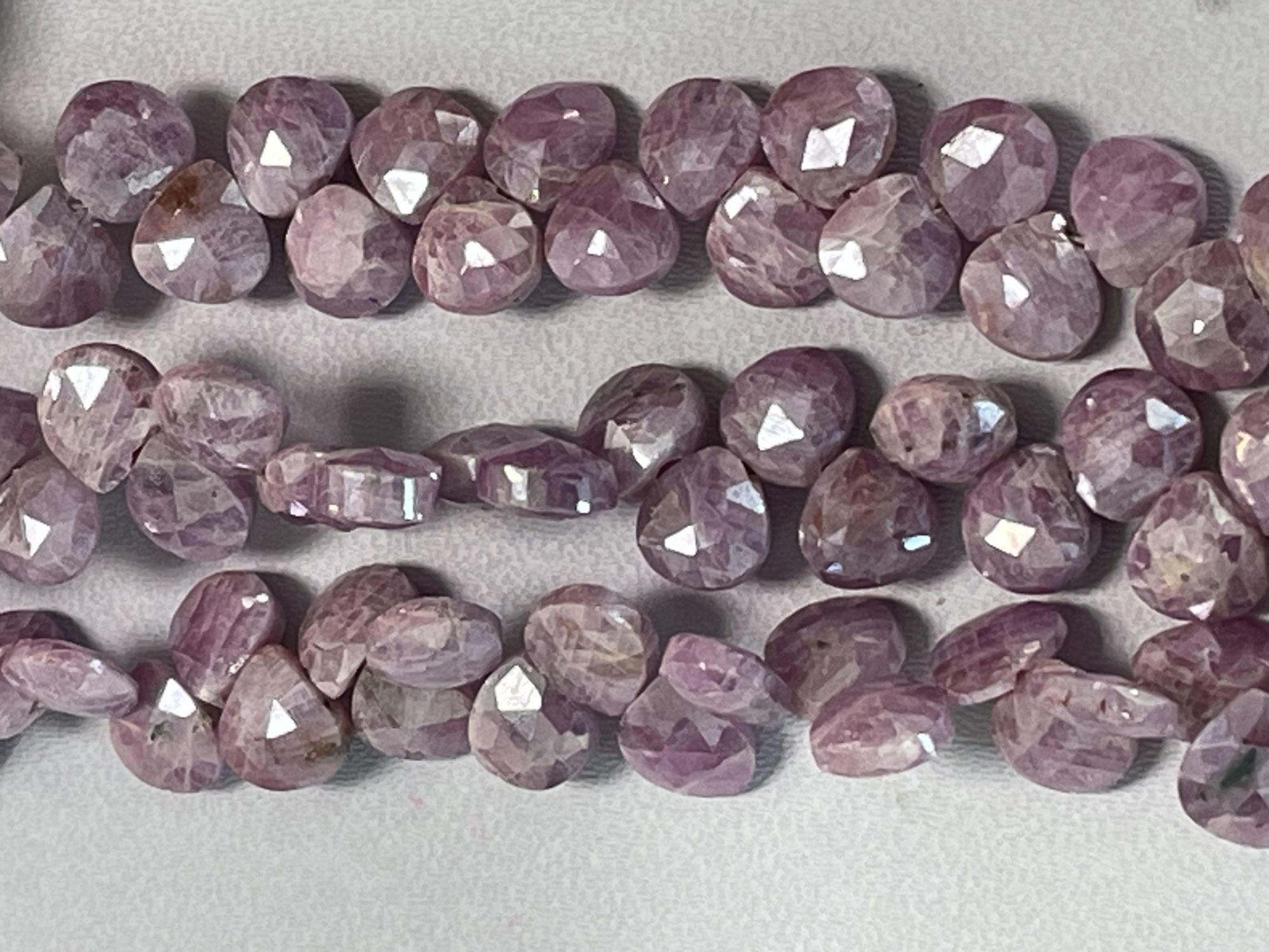 Coated Pink Sapphire Heart Faceted