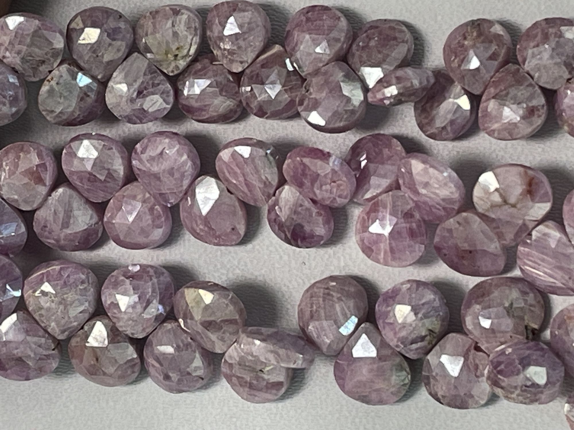 Coated Pink Sapphire Heart Faceted