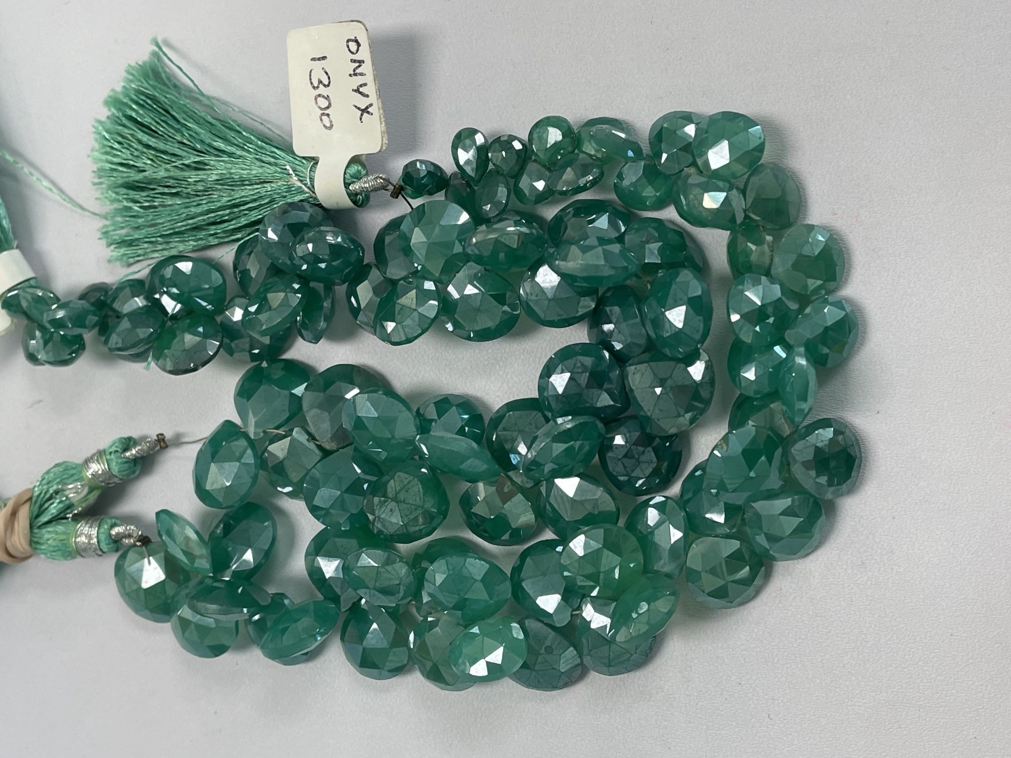 Mystic Green Onyx Heart Faceted